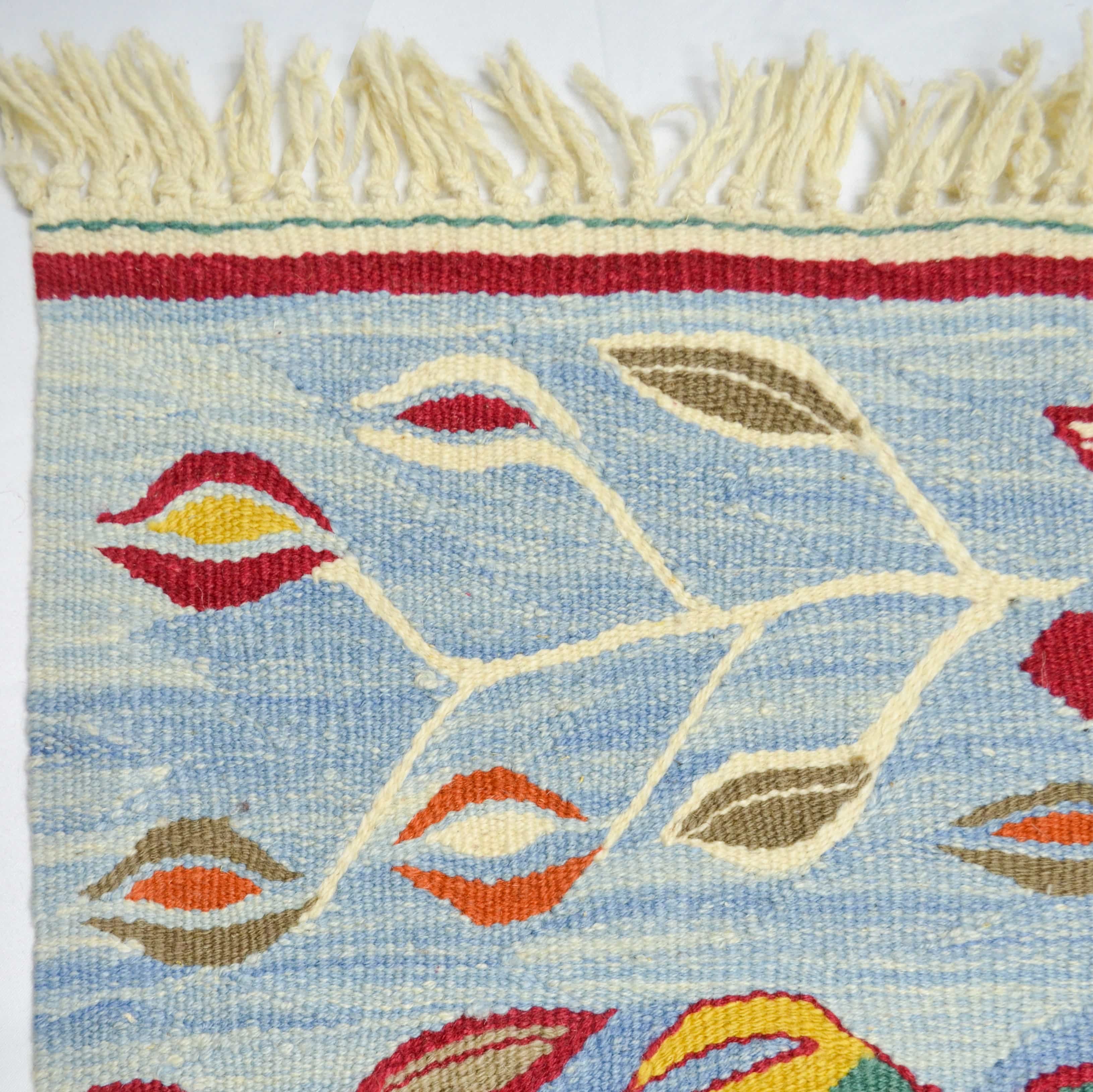 Lale Motifli El Dokuma Uşak Kilim Yolluk 60x175 cm
