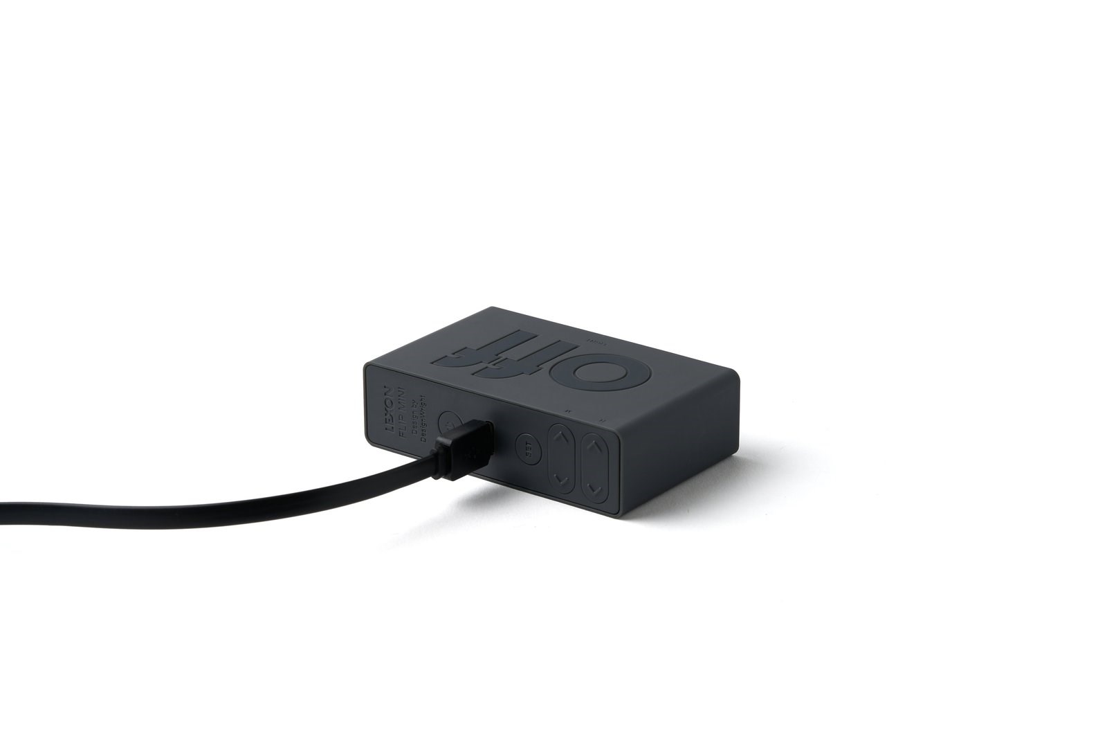 Lexon Flip Mini Şarj Edilebilir Alarm Saat Koyu Gri