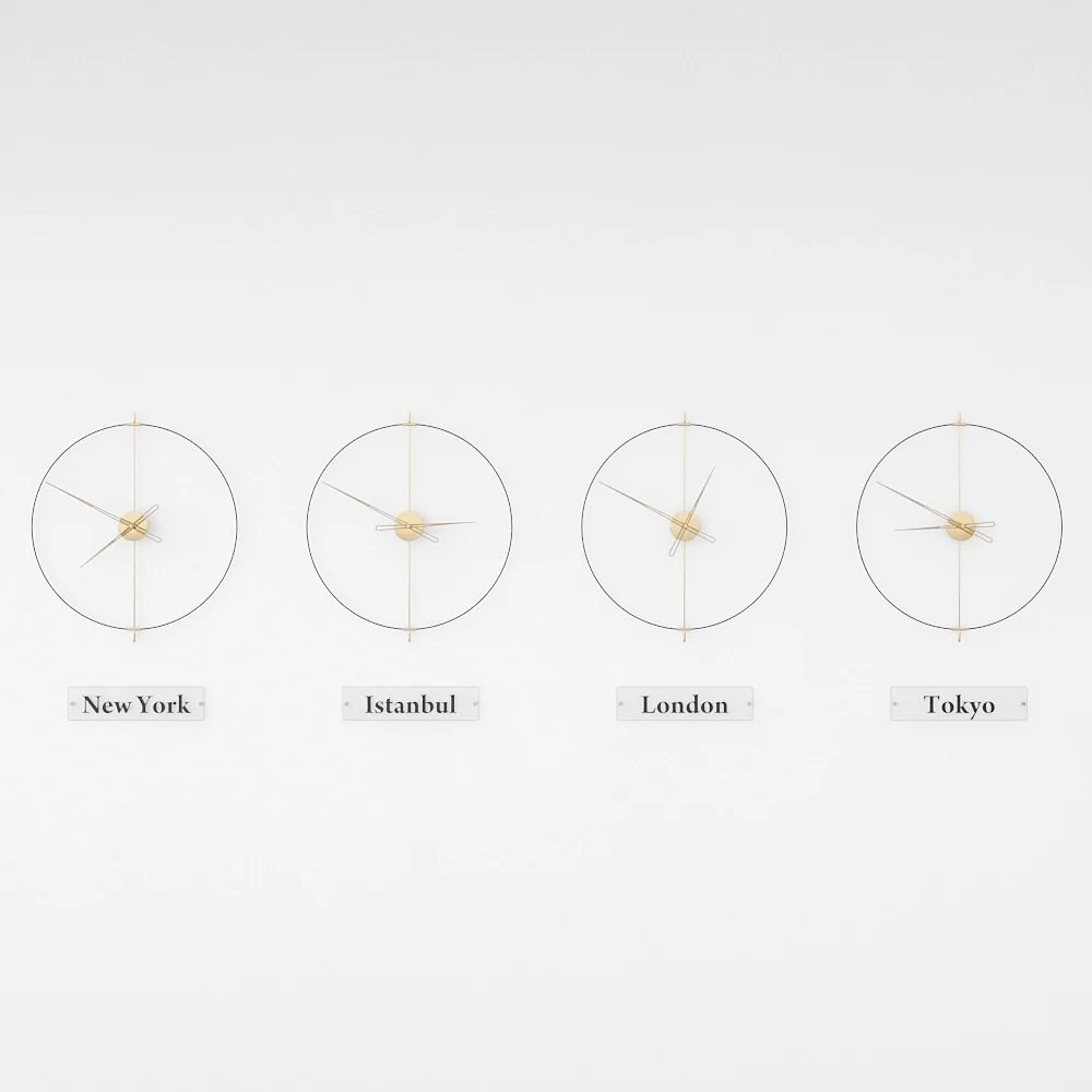 Massive Simple World Clocks Duvar Saati