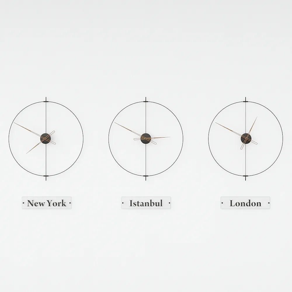 Massive Simple World Clocks Duvar Saati