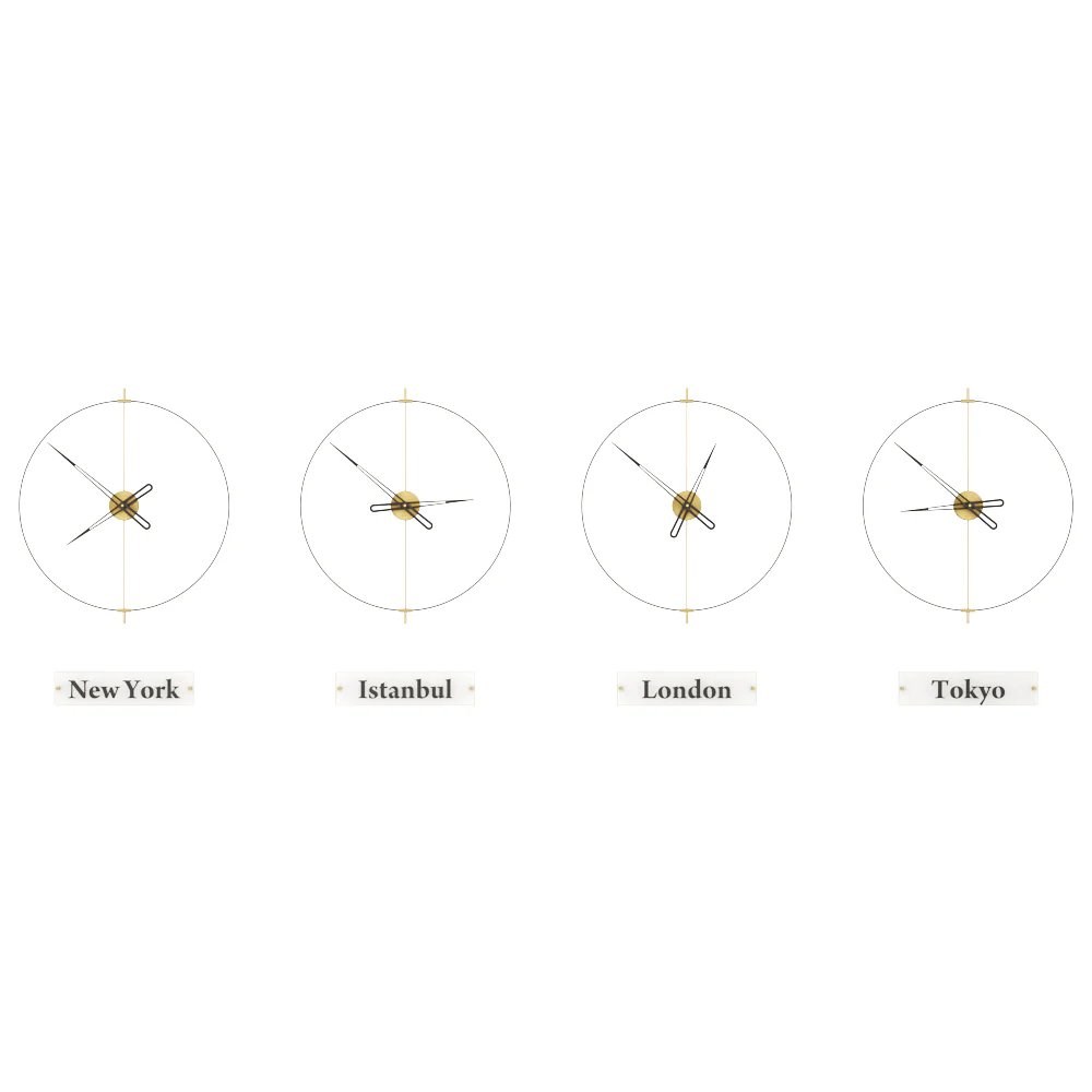 Massive Simple World Clocks Duvar Saati