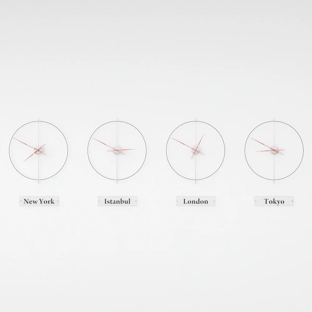 Massive Simple World Clocks Duvar Saati