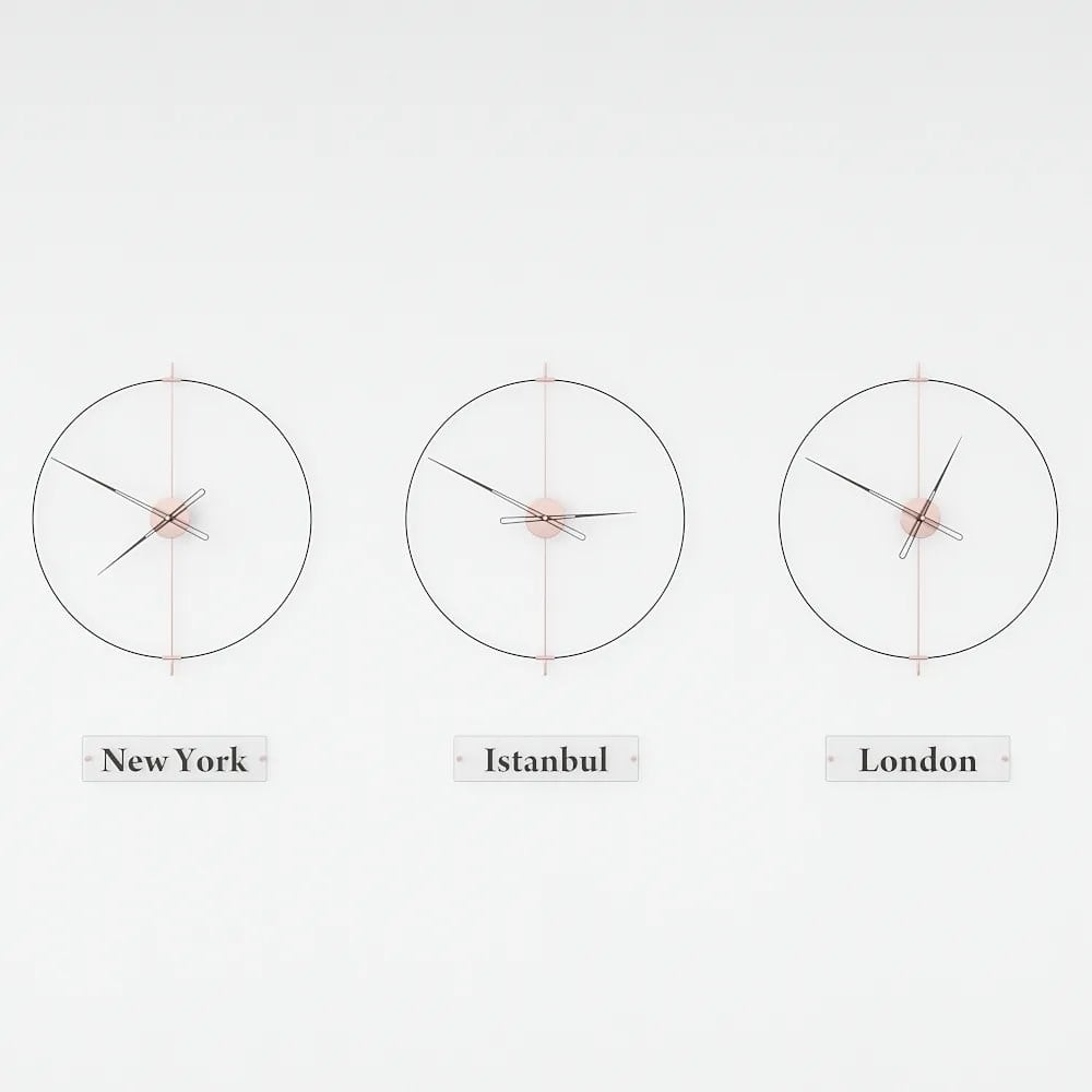Massive Simple World Clocks Duvar Saati