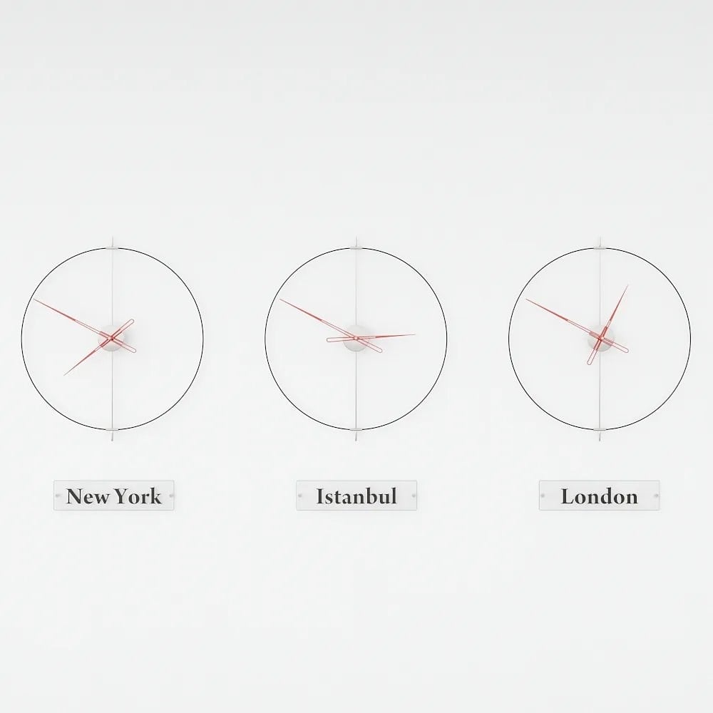 Massive Simple World Clocks Duvar Saati