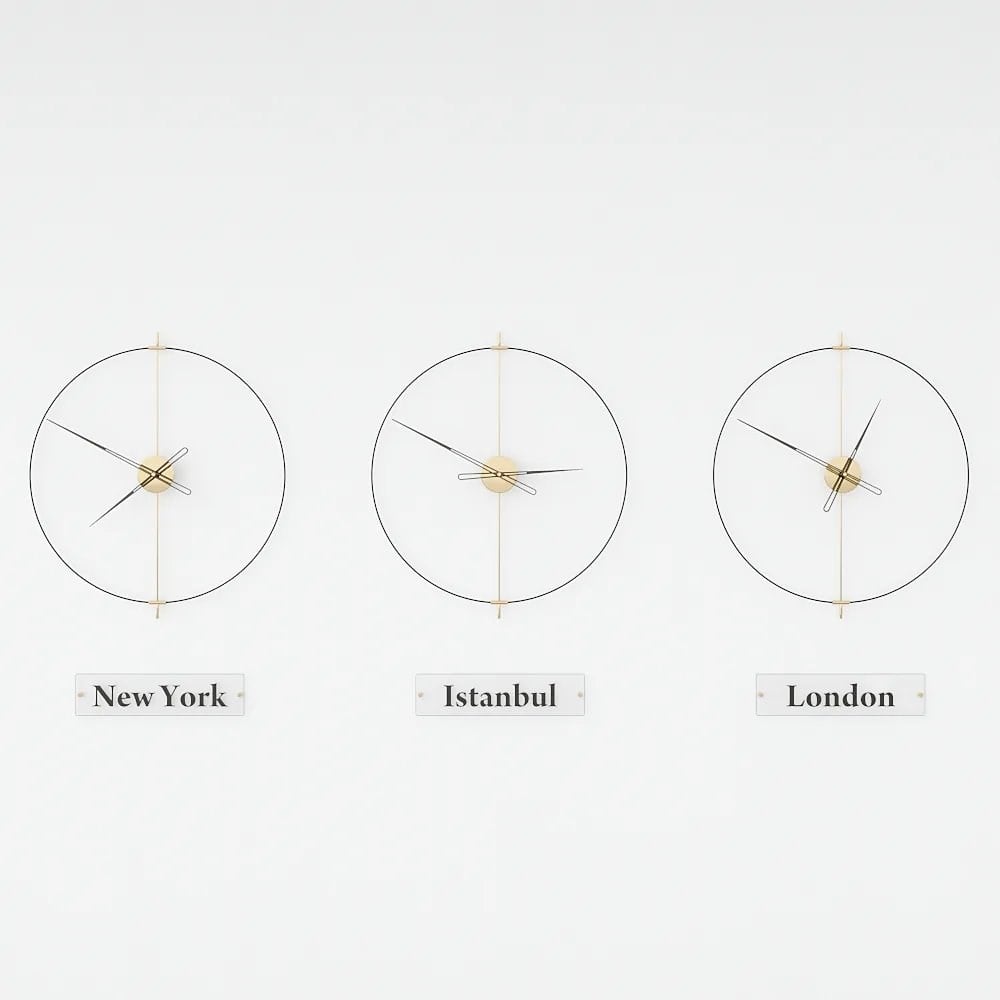 Massive Simple World Clocks Duvar Saati