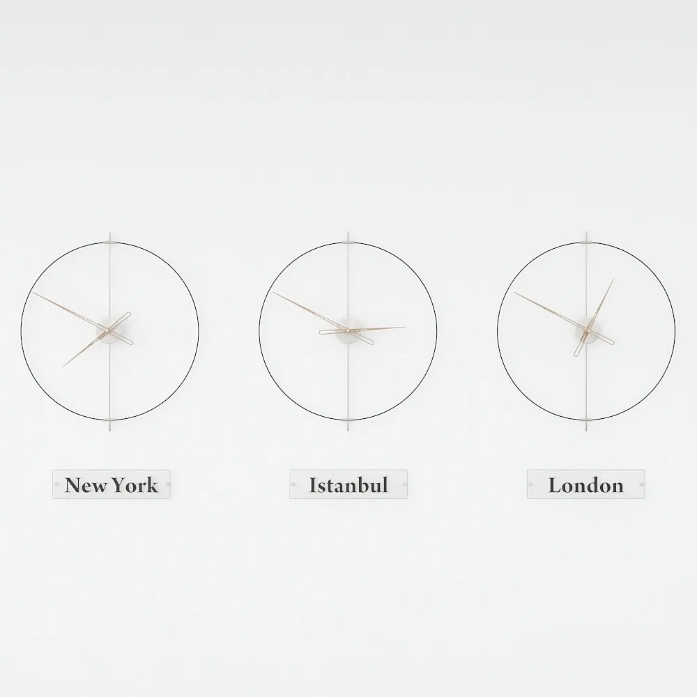 Massive Simple World Clocks Duvar Saati
