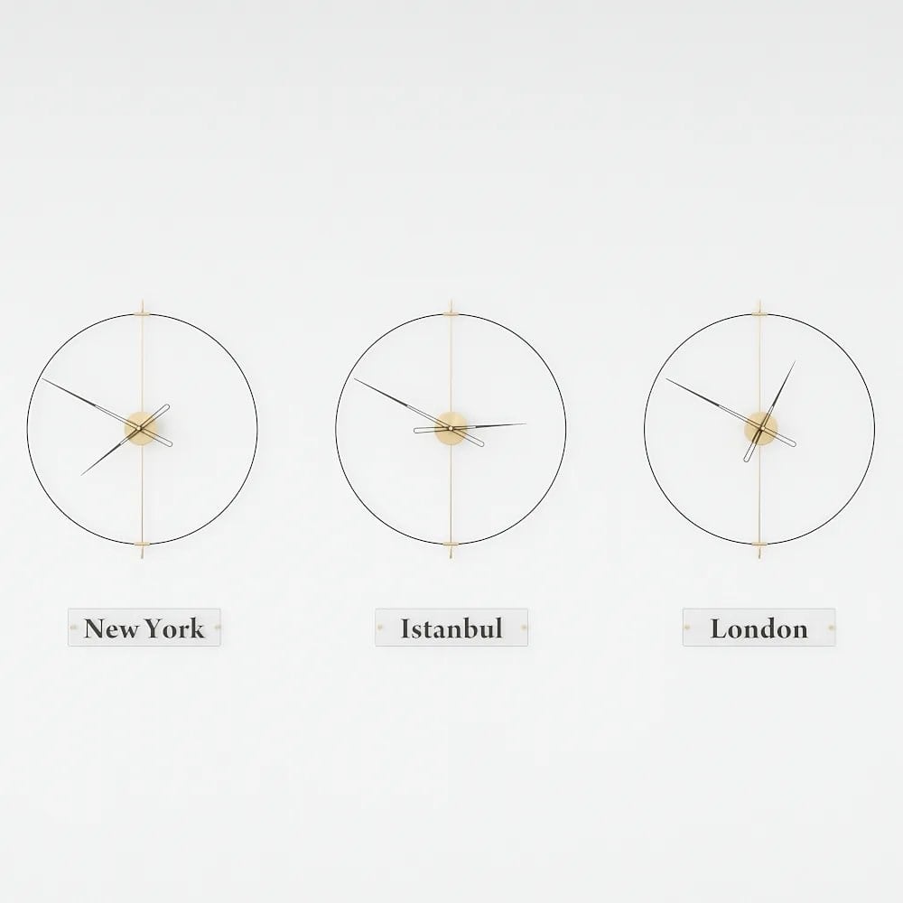 Massive Simple World Clocks Duvar Saati