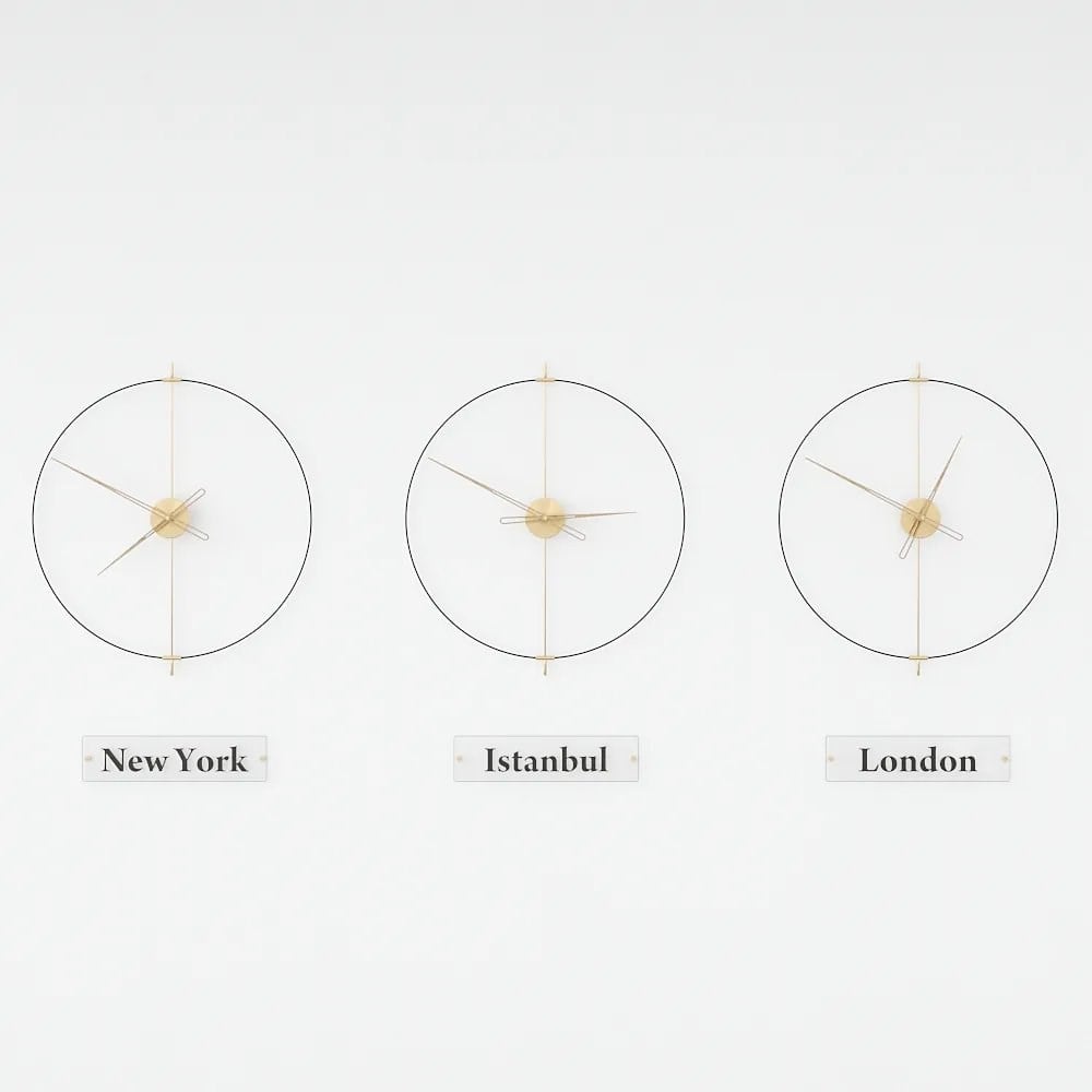 Massive Simple World Clocks Duvar Saati