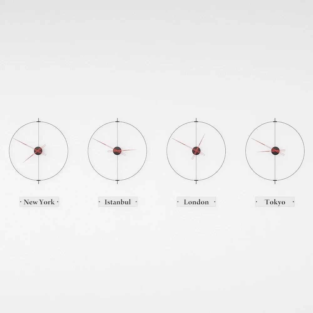 Massive Simple World Clocks Duvar Saati