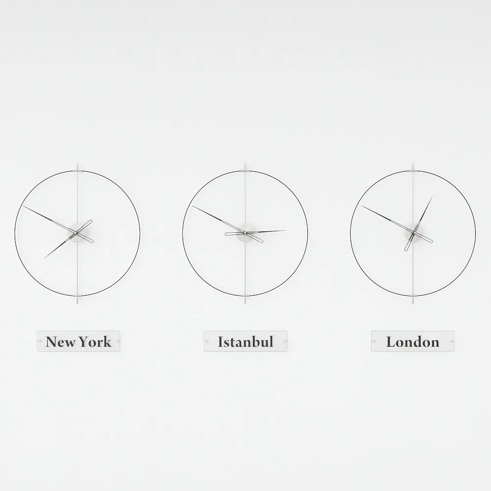 Massive Simple World Clocks Duvar Saati