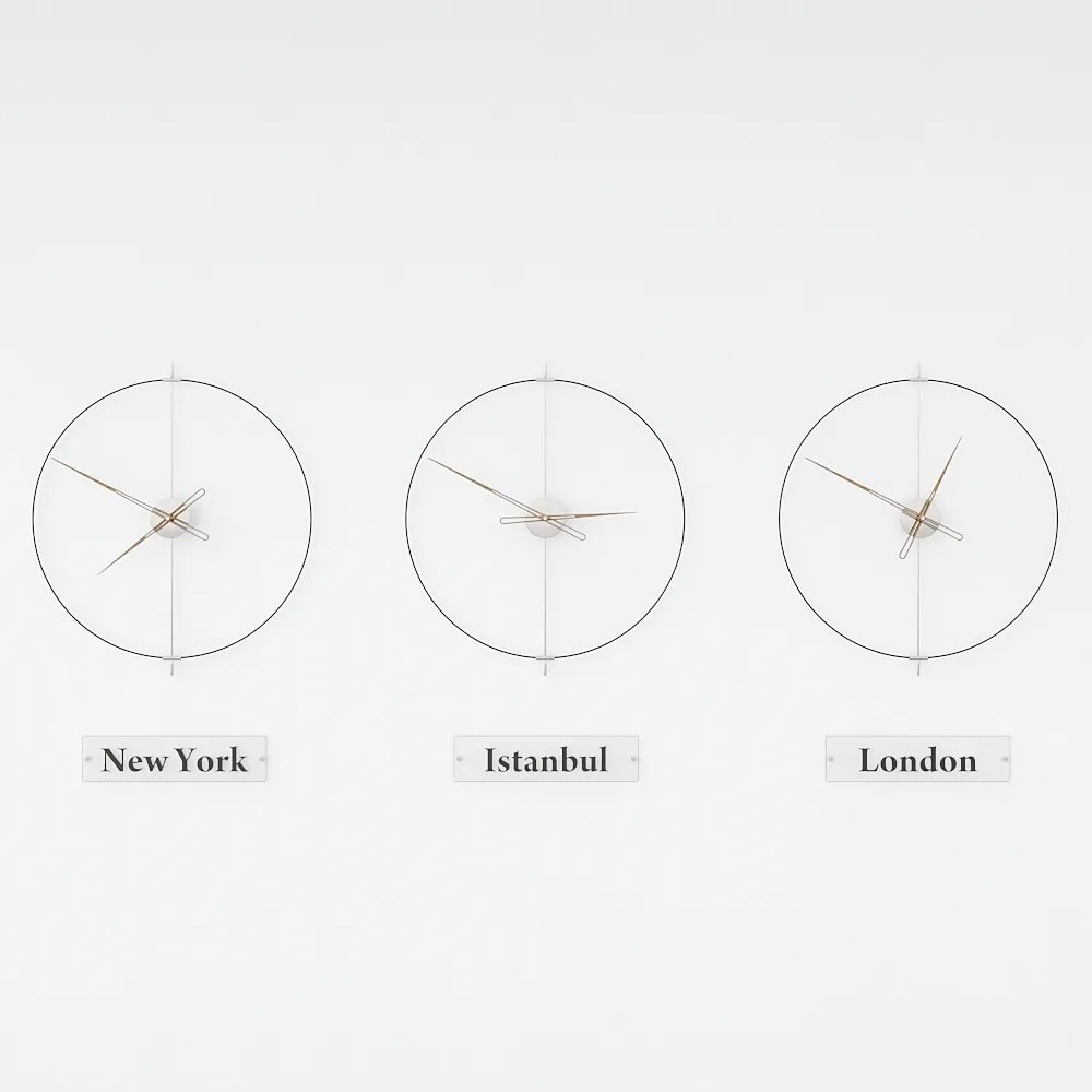 Massive Simple World Clocks Duvar Saati