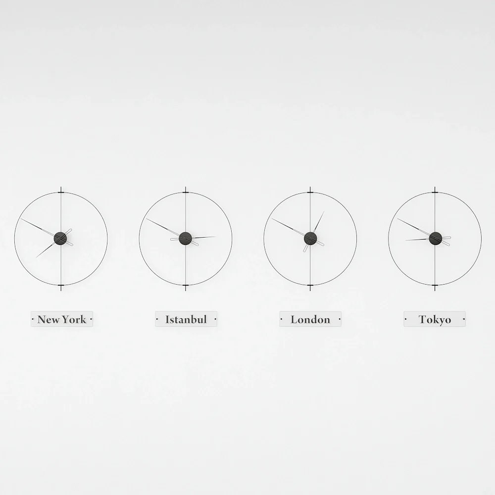 Massive Simple World Clocks Duvar Saati