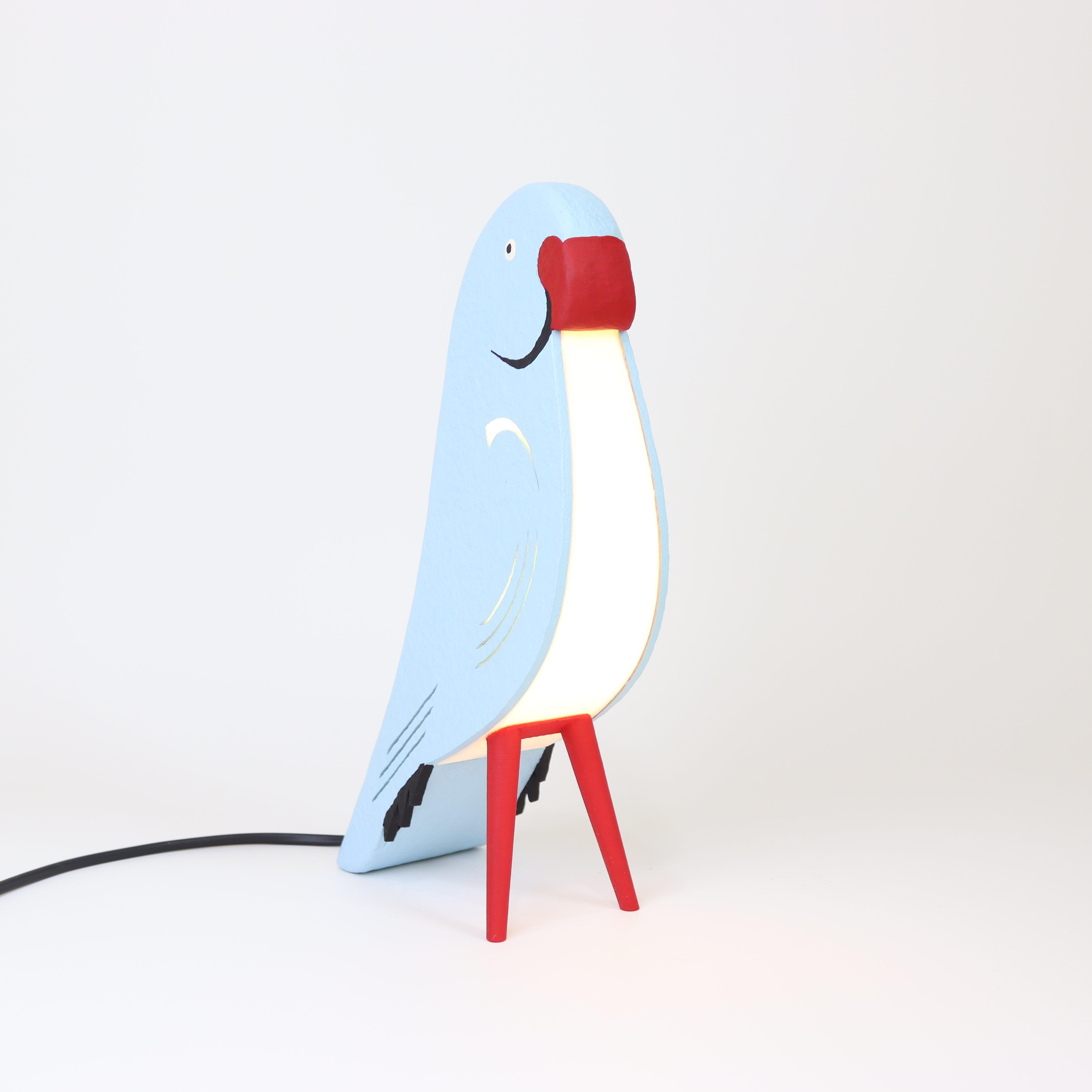 Mavi Papağan Masa Lambası