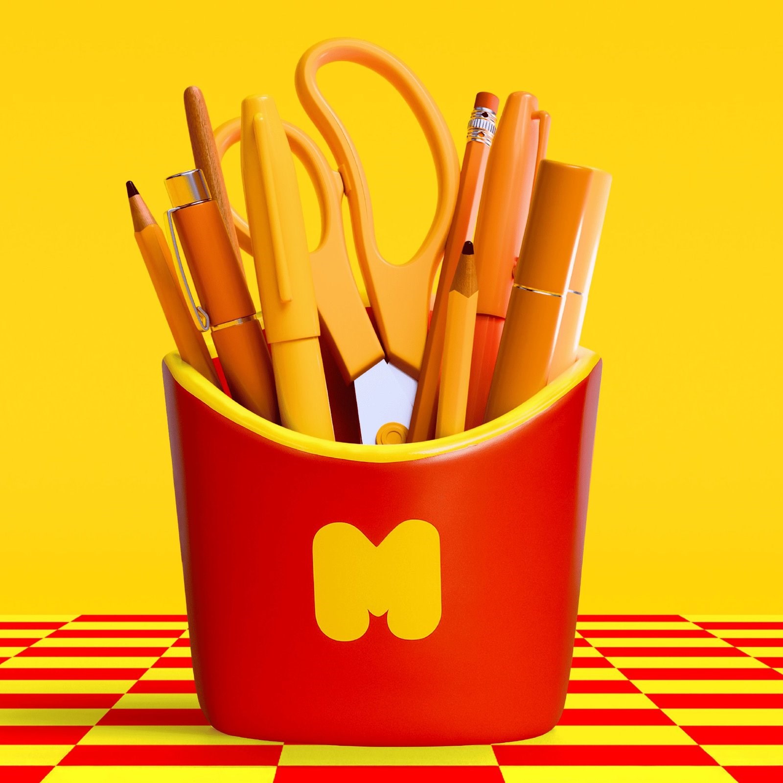Mustard Fries Seramik Kalemlik