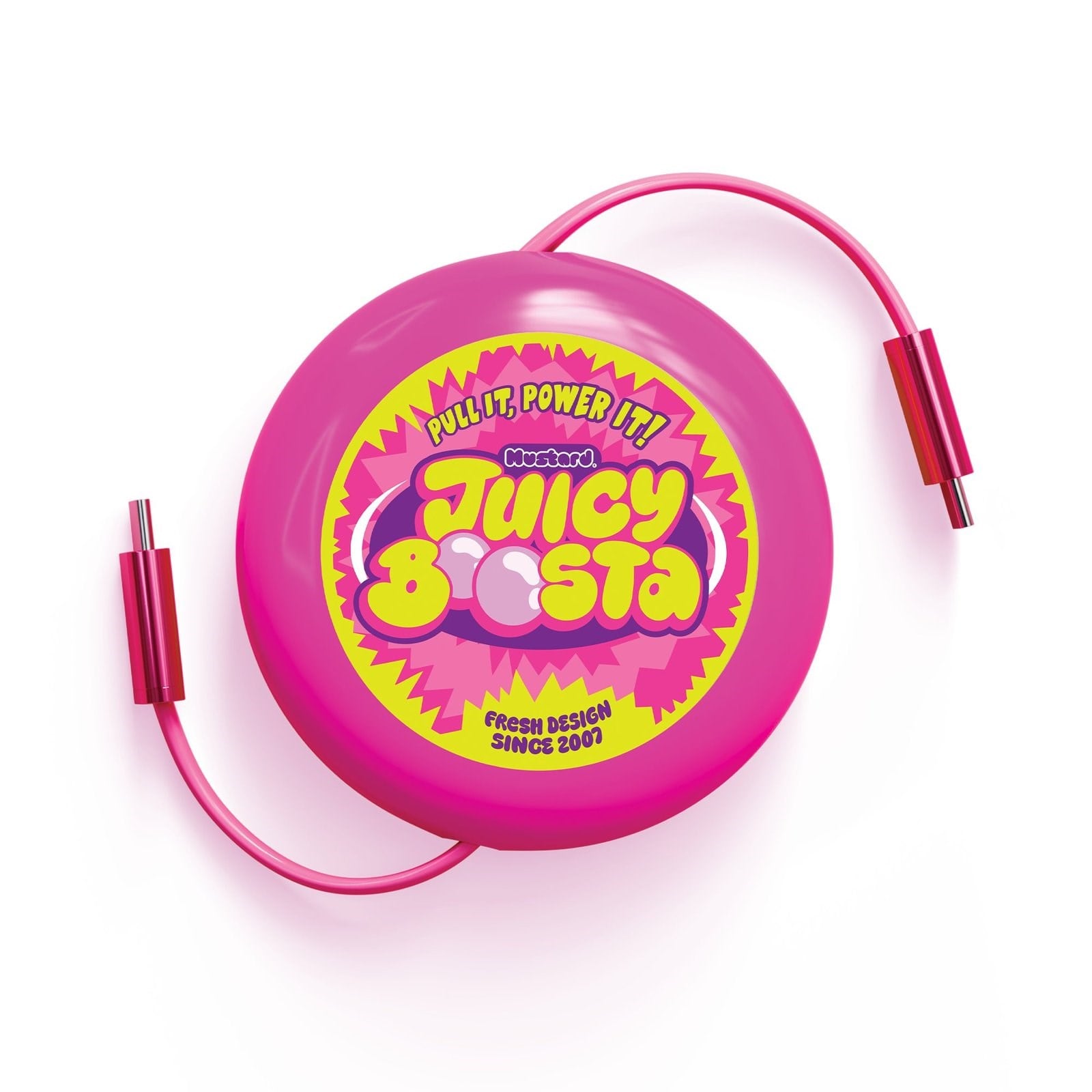 Mustard Juicy Boosta  USB-C 100W Hızlı Şarj Kablosu - Pembe
