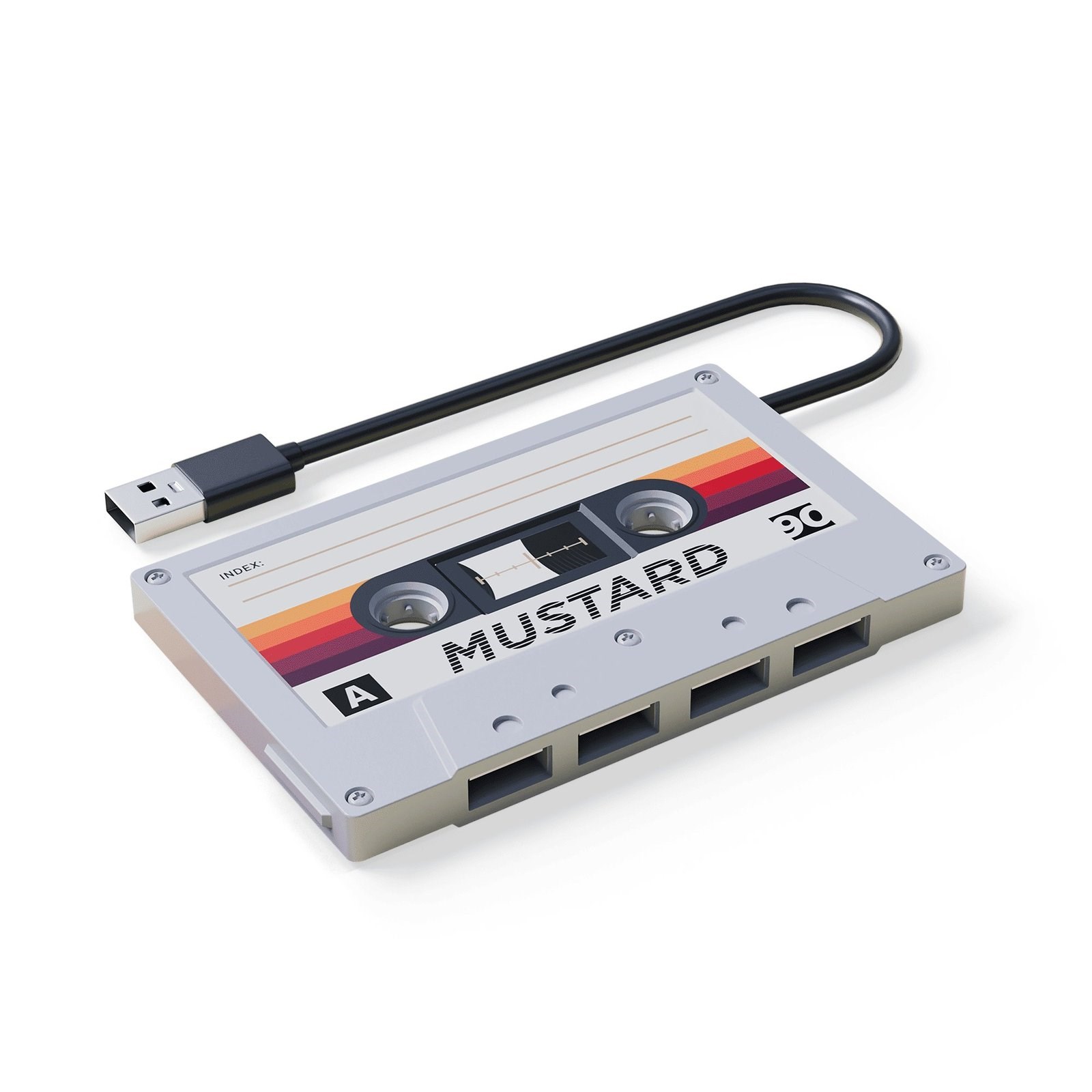 Mustard Retro 4 Girişli USB Çoğaltıcı