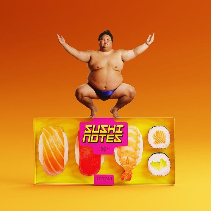 Mustard Sushi Bento Sticky Not Kağıdı ve Page Marker Seti