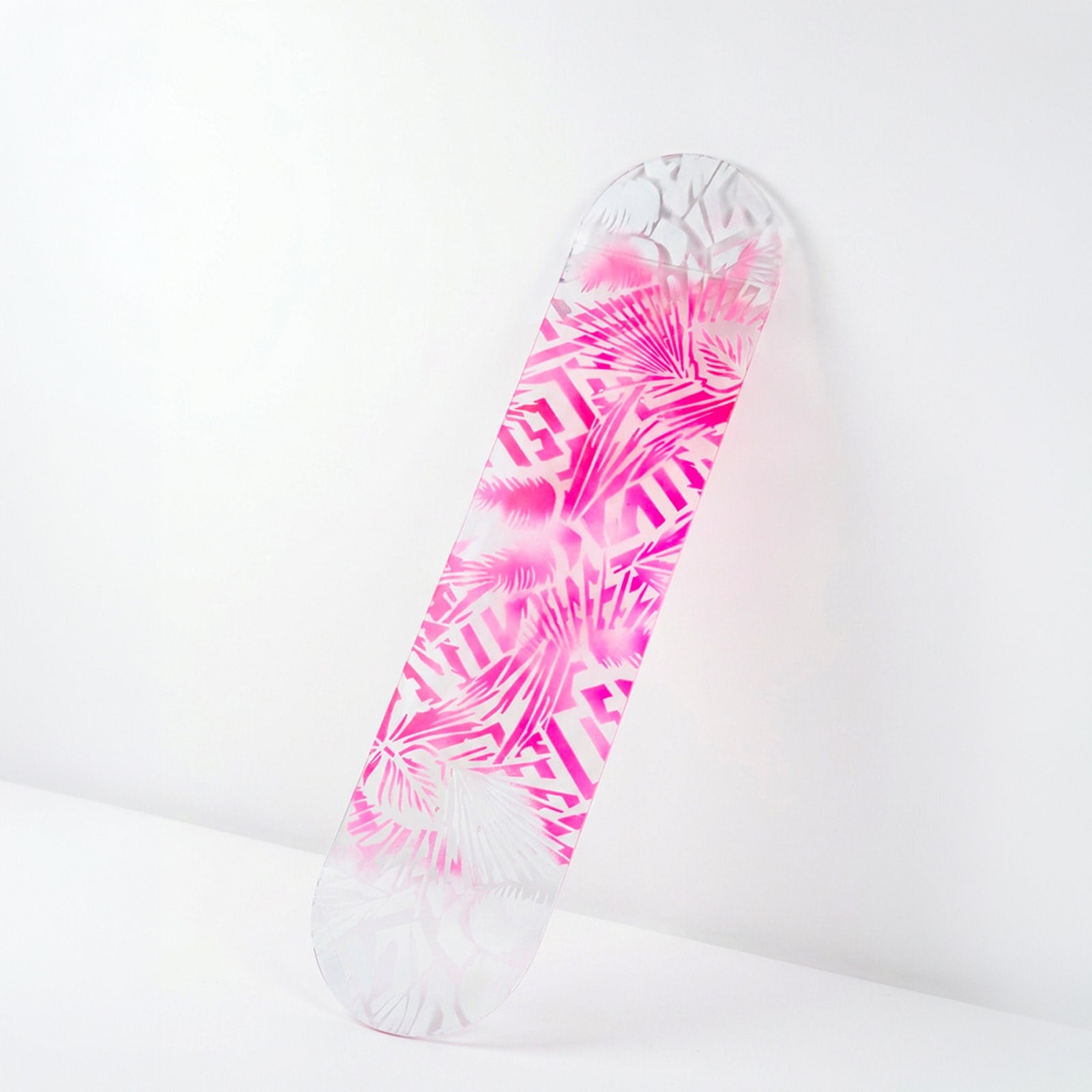 Neon Pink Garden Skateboard