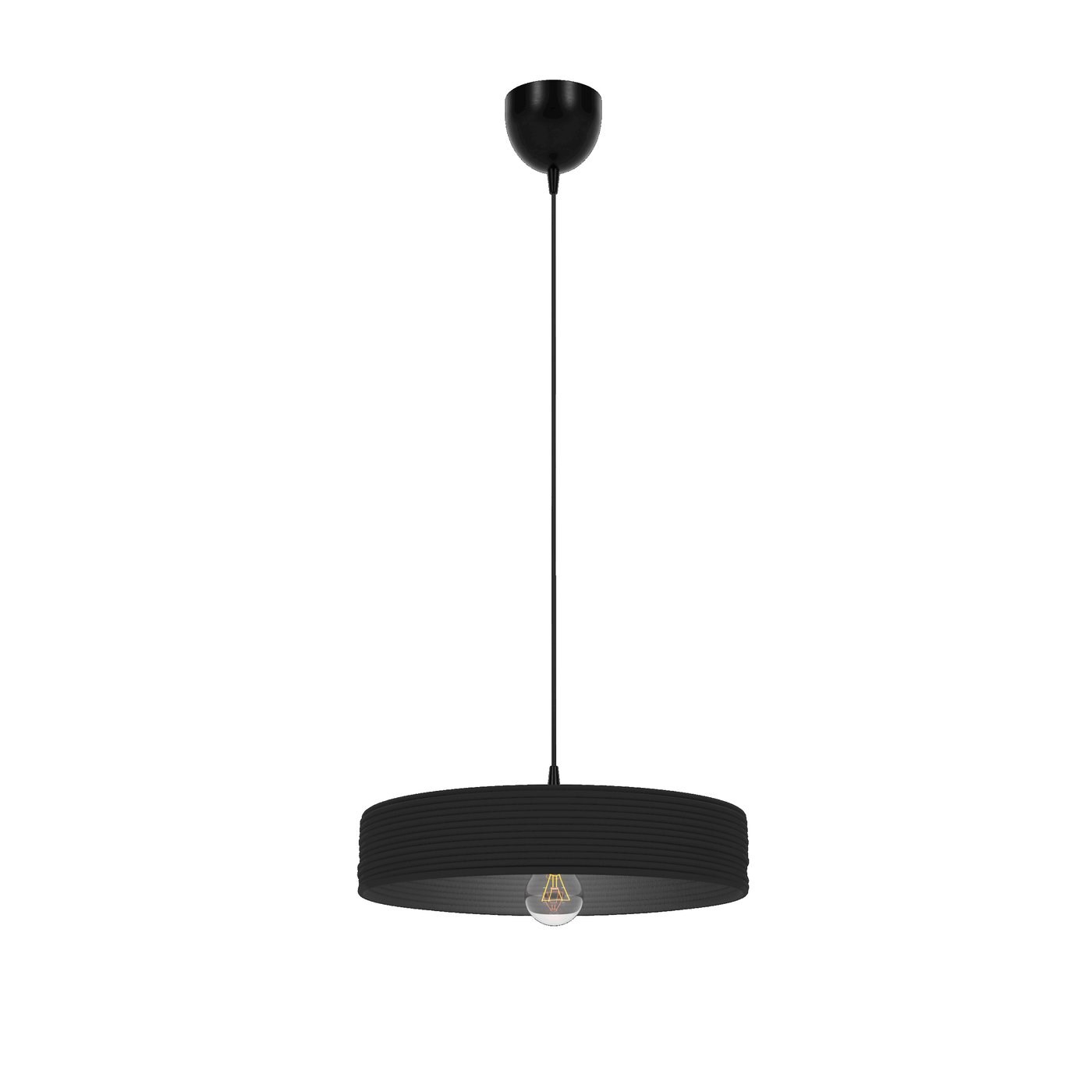 Nest El Yapımı Dekoratif Tasarım Jüt Avize M (Siyah, 300gr.)