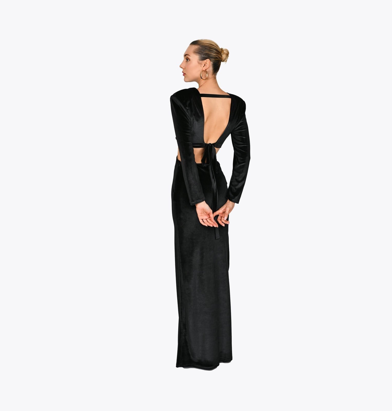 Nisse Cut-out Velvet Maxi Dress