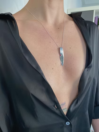 Nonentity Unisex Çelik Gümüş Kolye
