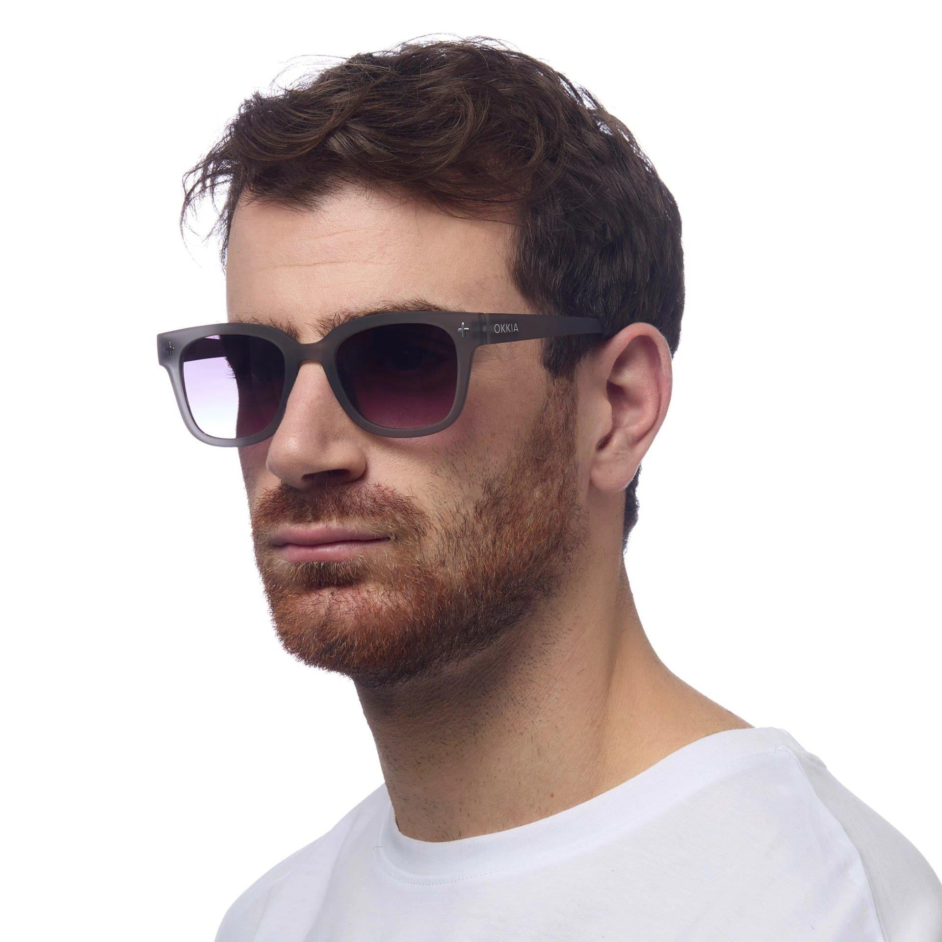 Okkia Giovanni Siyah Lens Unisex Güneş Gözlüğü Gri