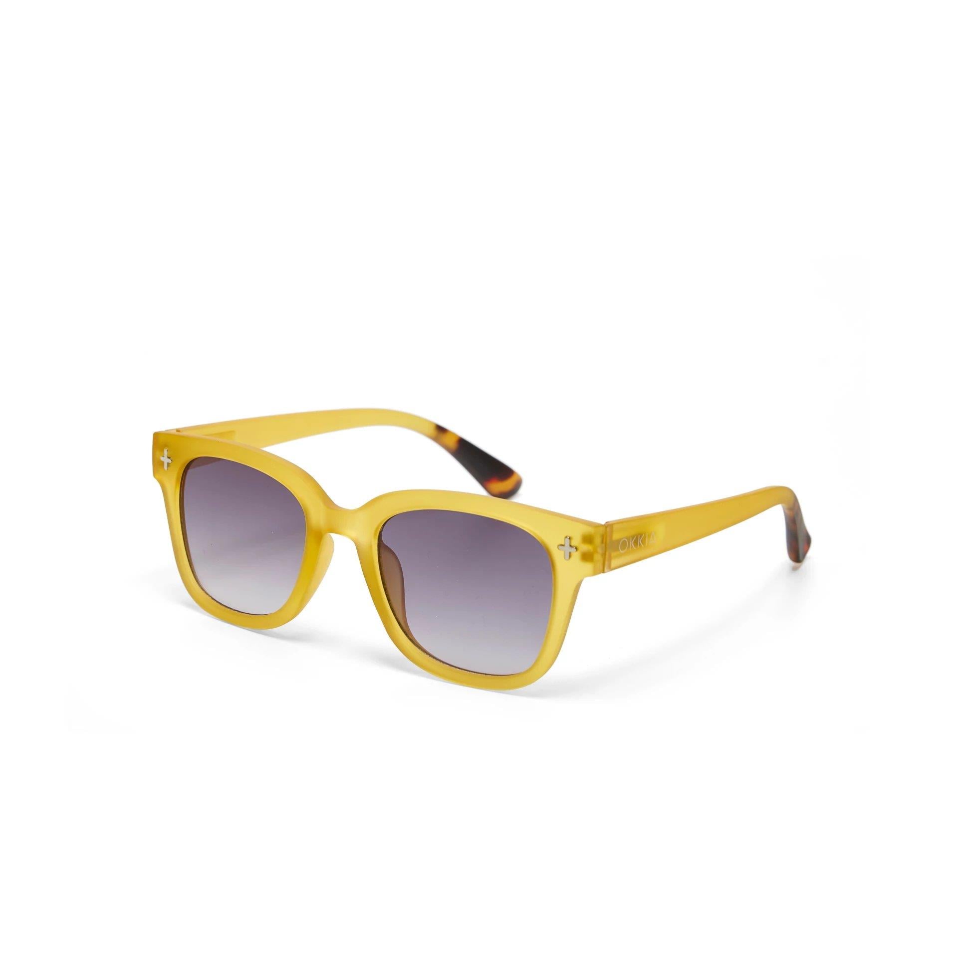 Okkia Giovanni Siyah Lens Unisex Güneş Gözlüğü Sarı