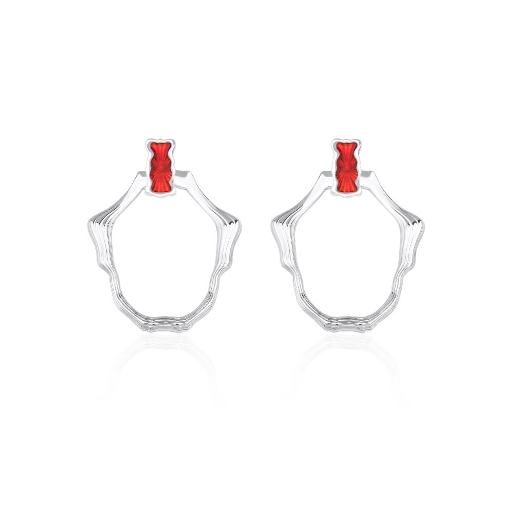 Oval Mineli Küpe