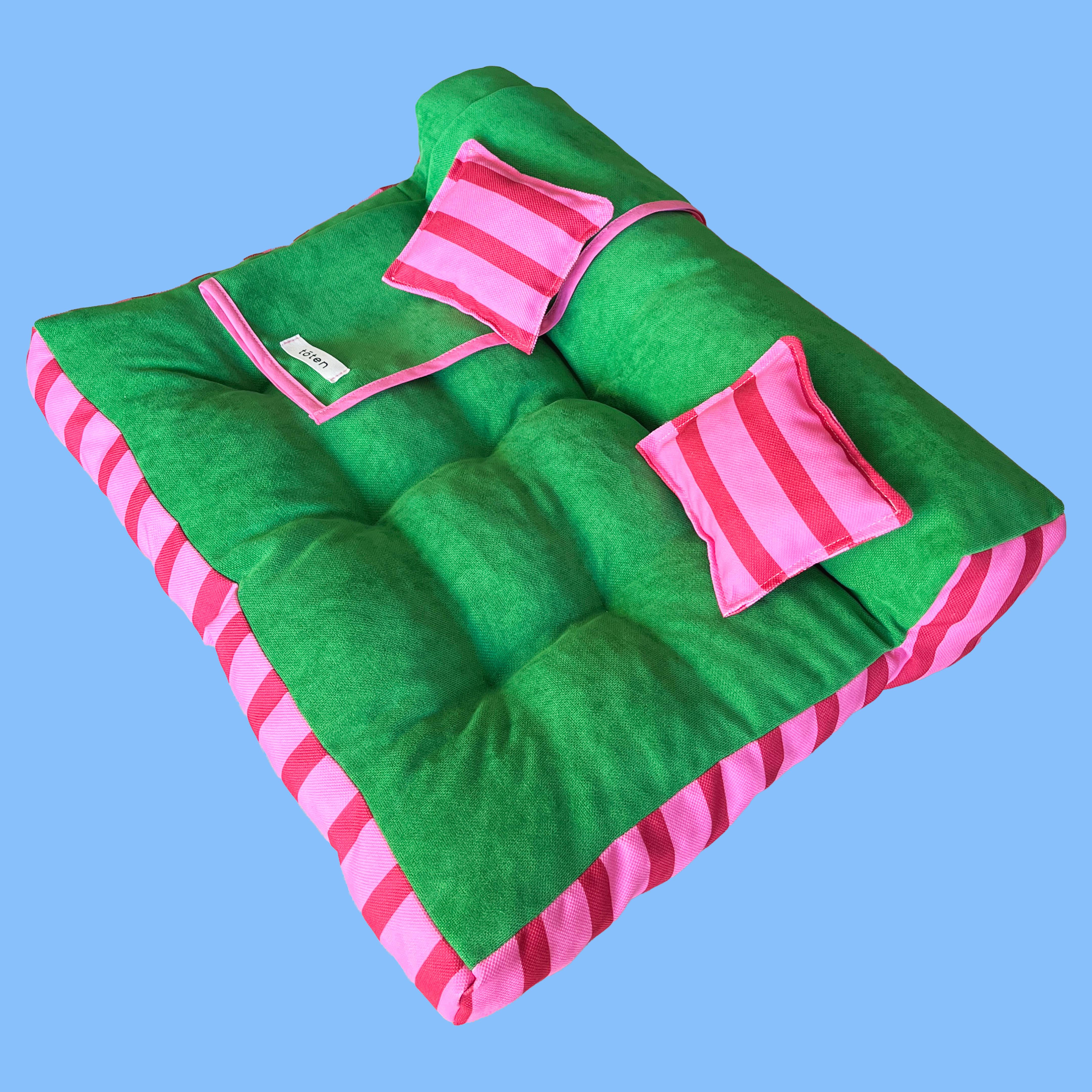 Potpot Evcil Hayvan Yatağı - Pembe/Yeşil