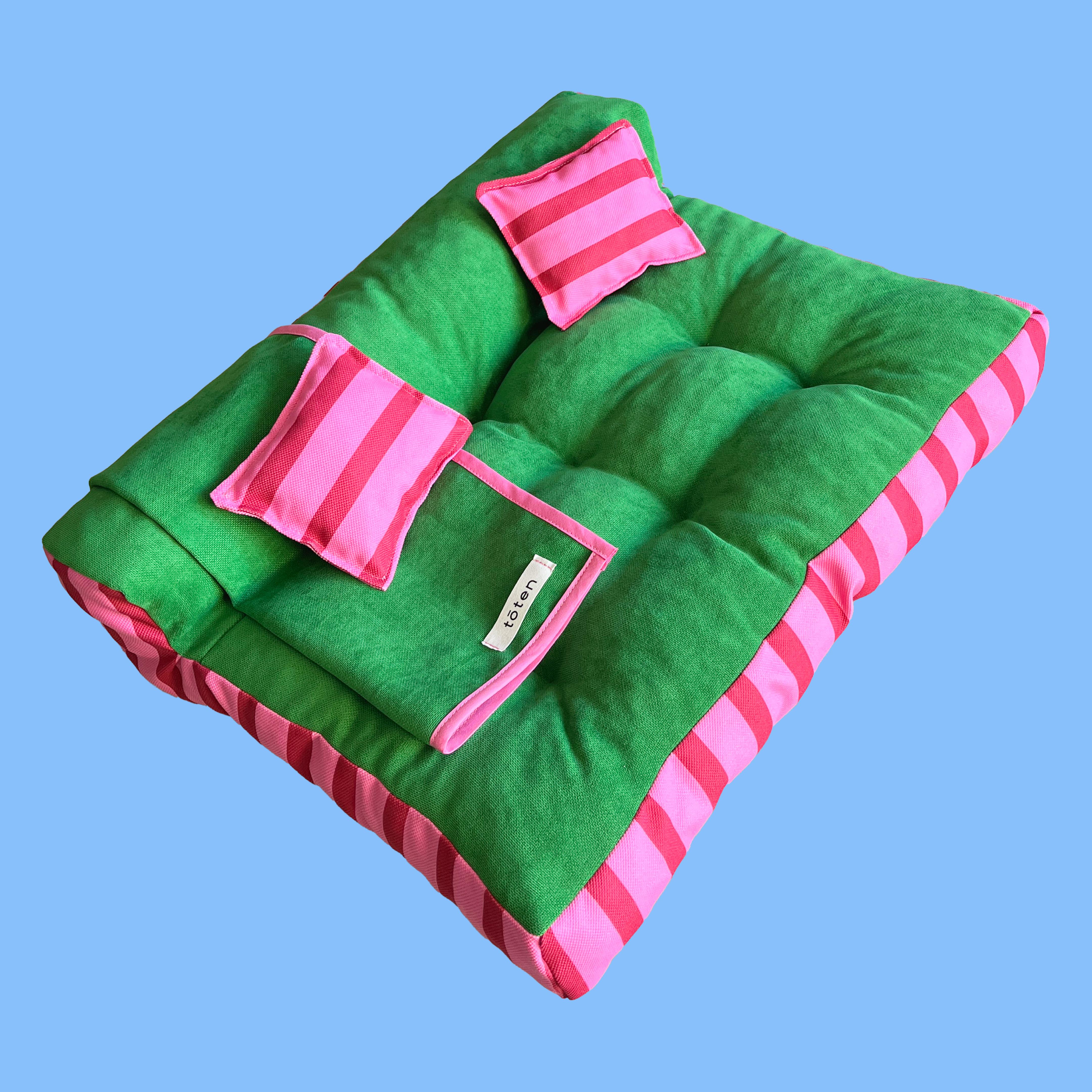 Potpot Evcil Hayvan Yatağı - Pembe/Yeşil