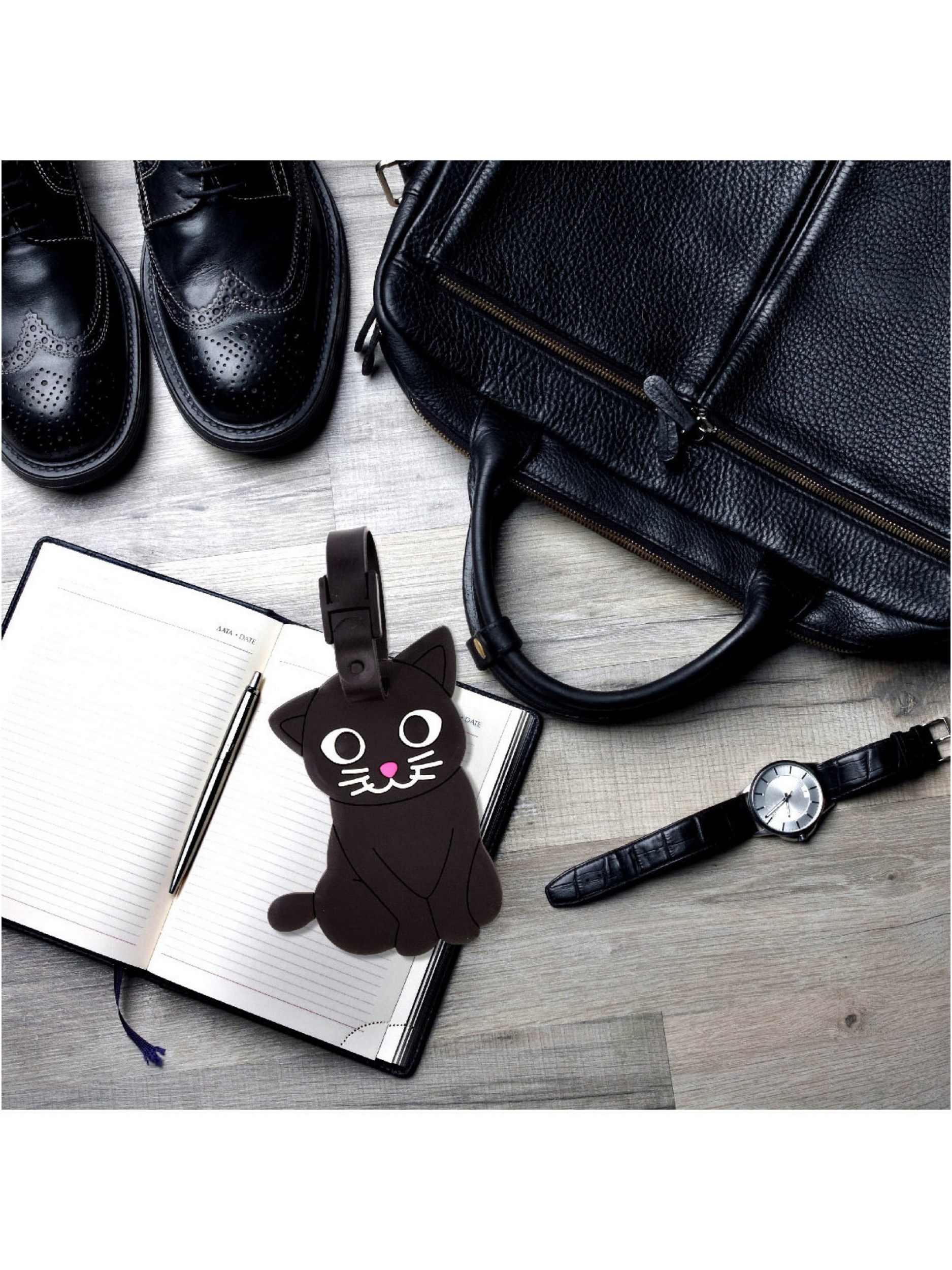 Pylones Valiz Etiketi - Ani - Luggage Siyah Kedi
