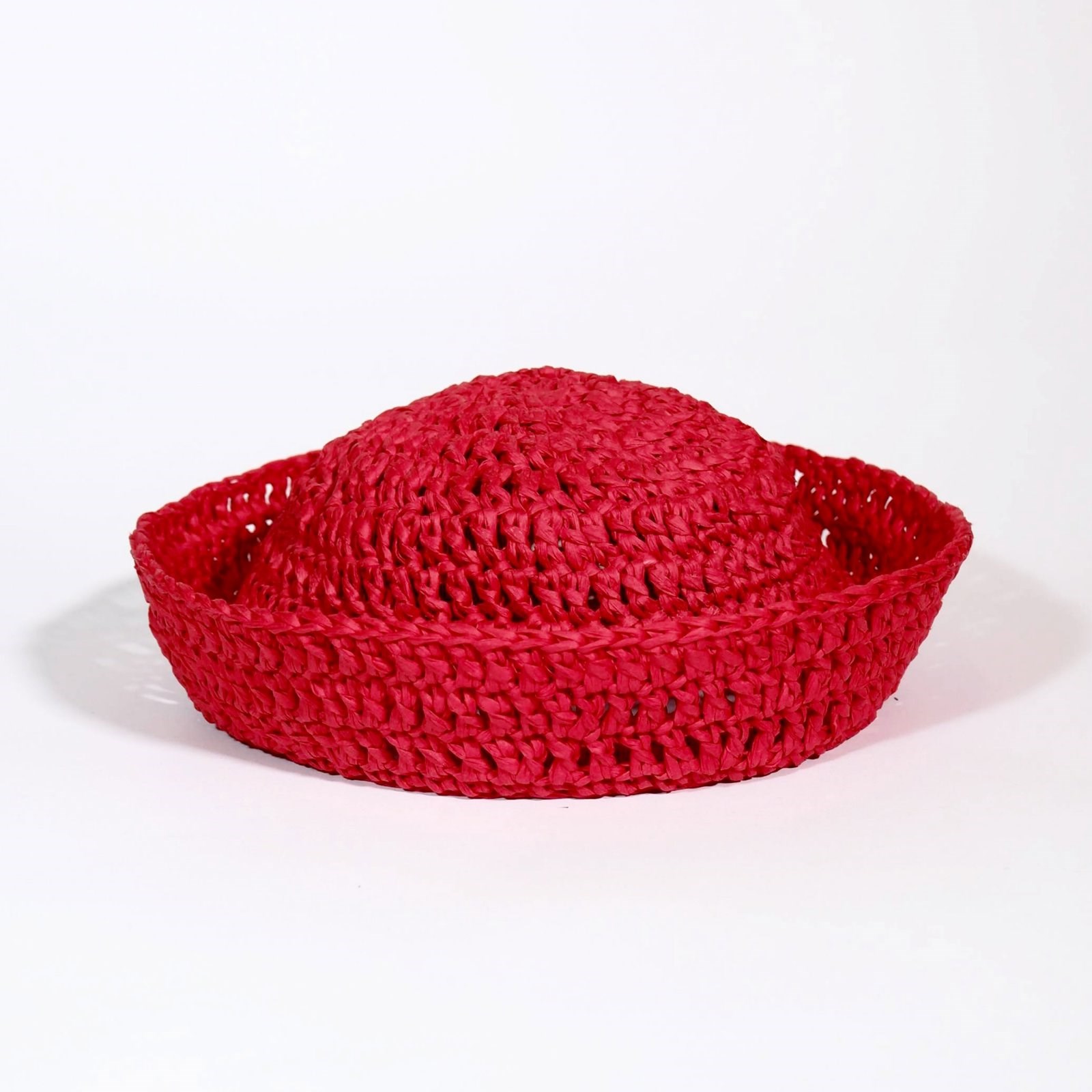 Rafya Denizci Şapkası (Kırmızı)
