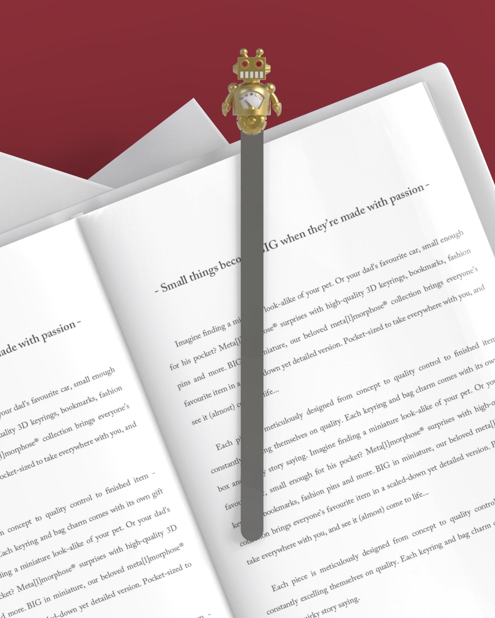 Robot Kitap Ayracı Gold