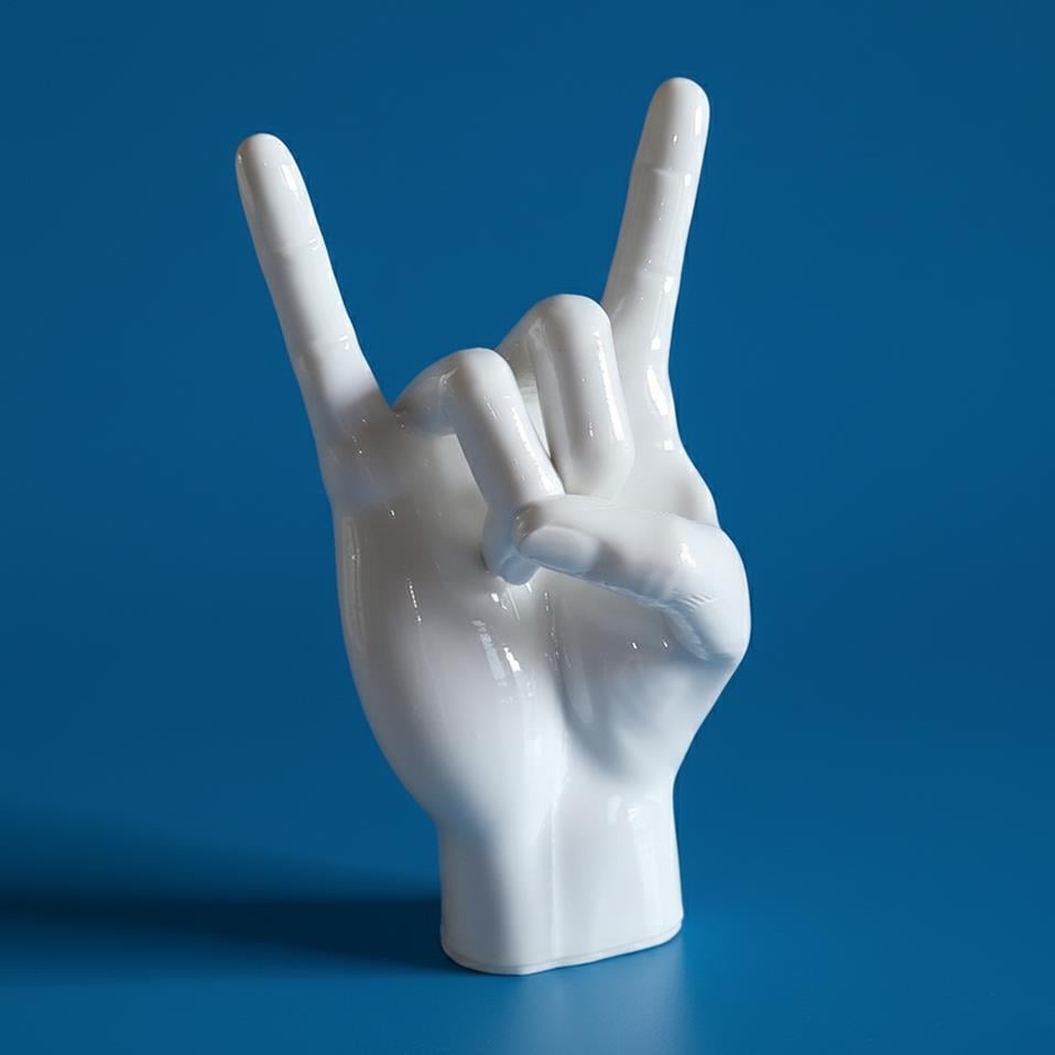 Rock El Figürü | Beyaz