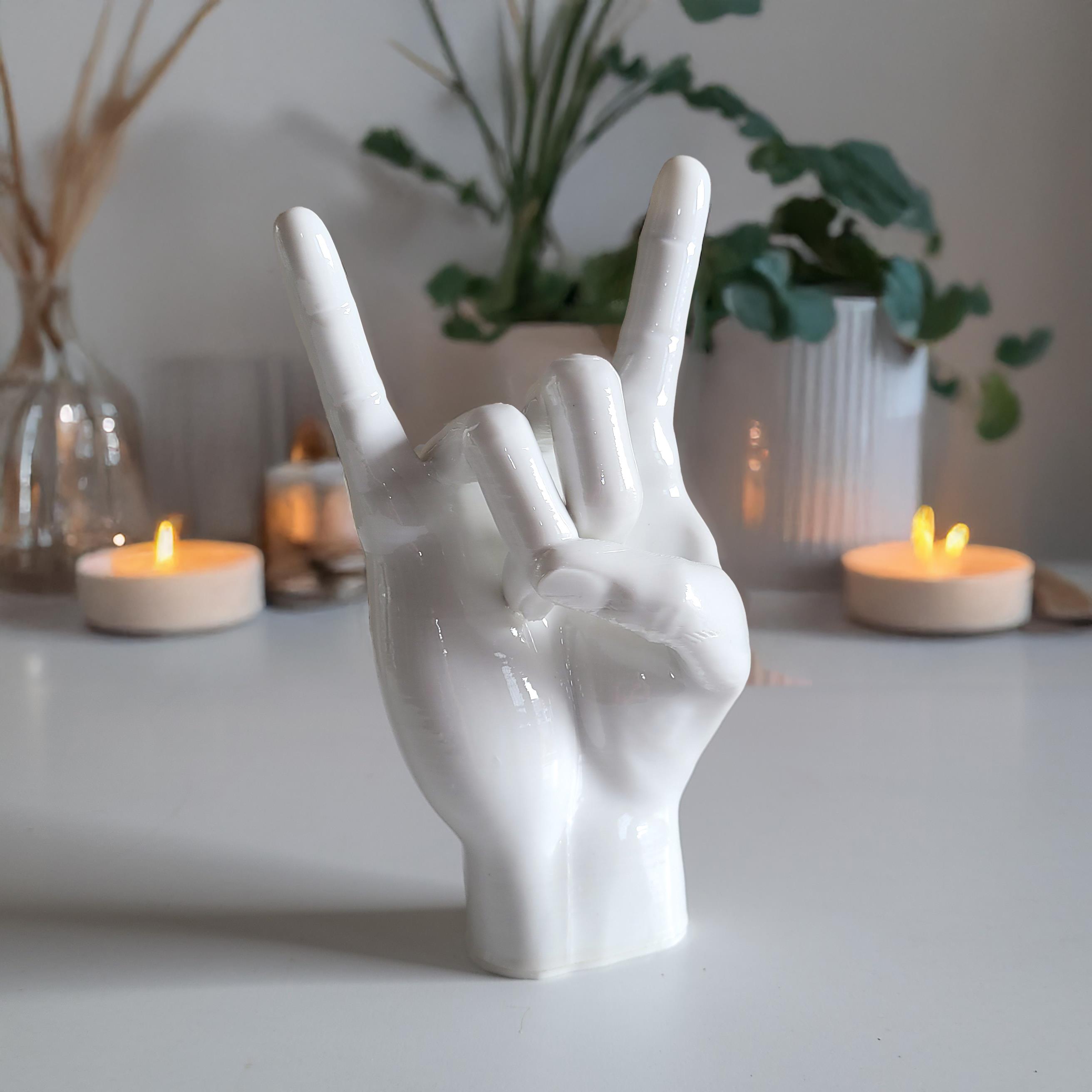 Rock El Figürü | Beyaz