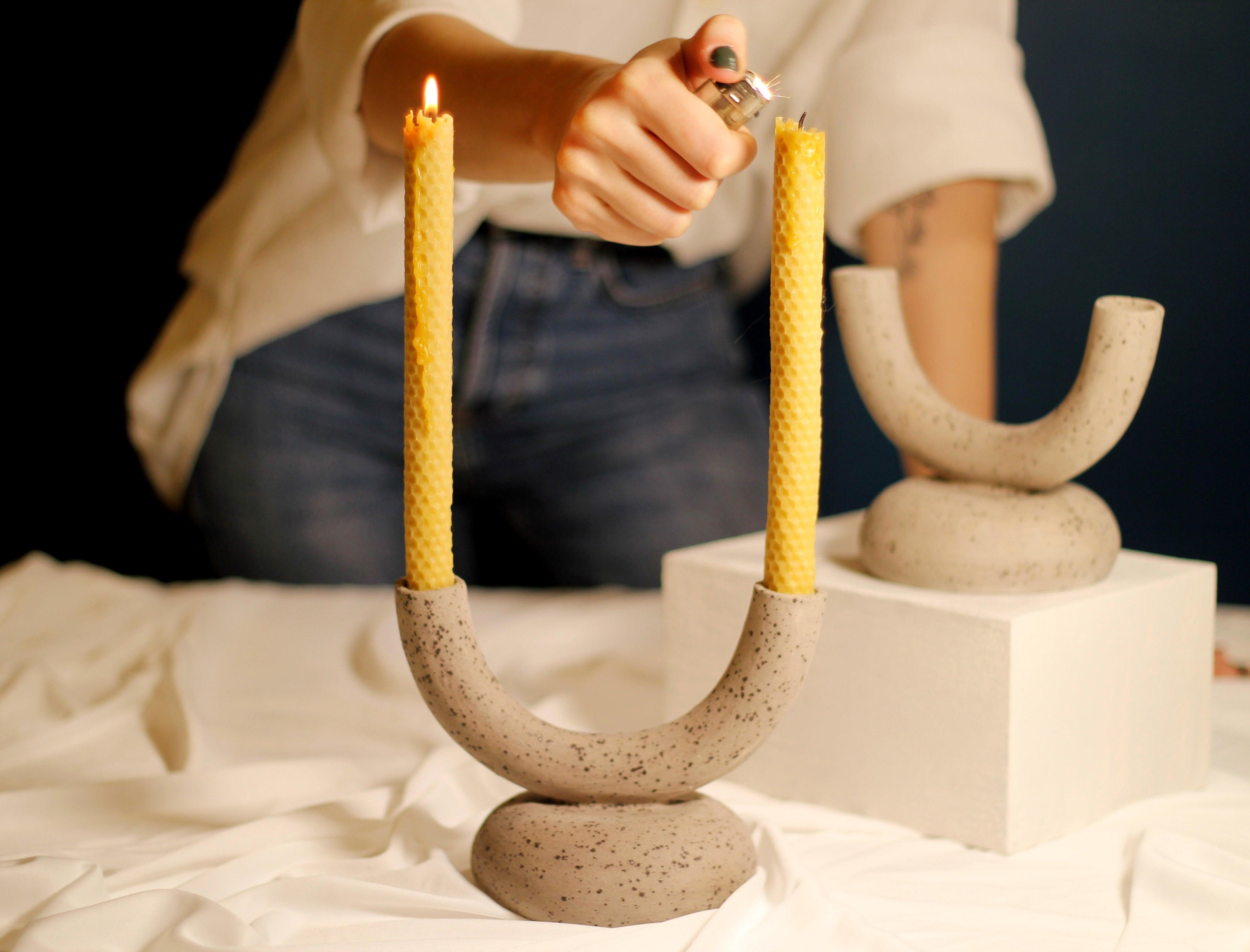 Rock Seramik Şamdan