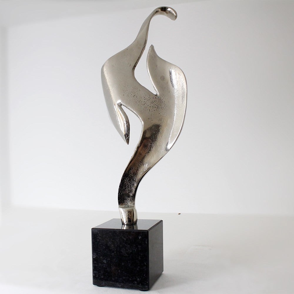 Silver Flow Soyut Heykel Obje