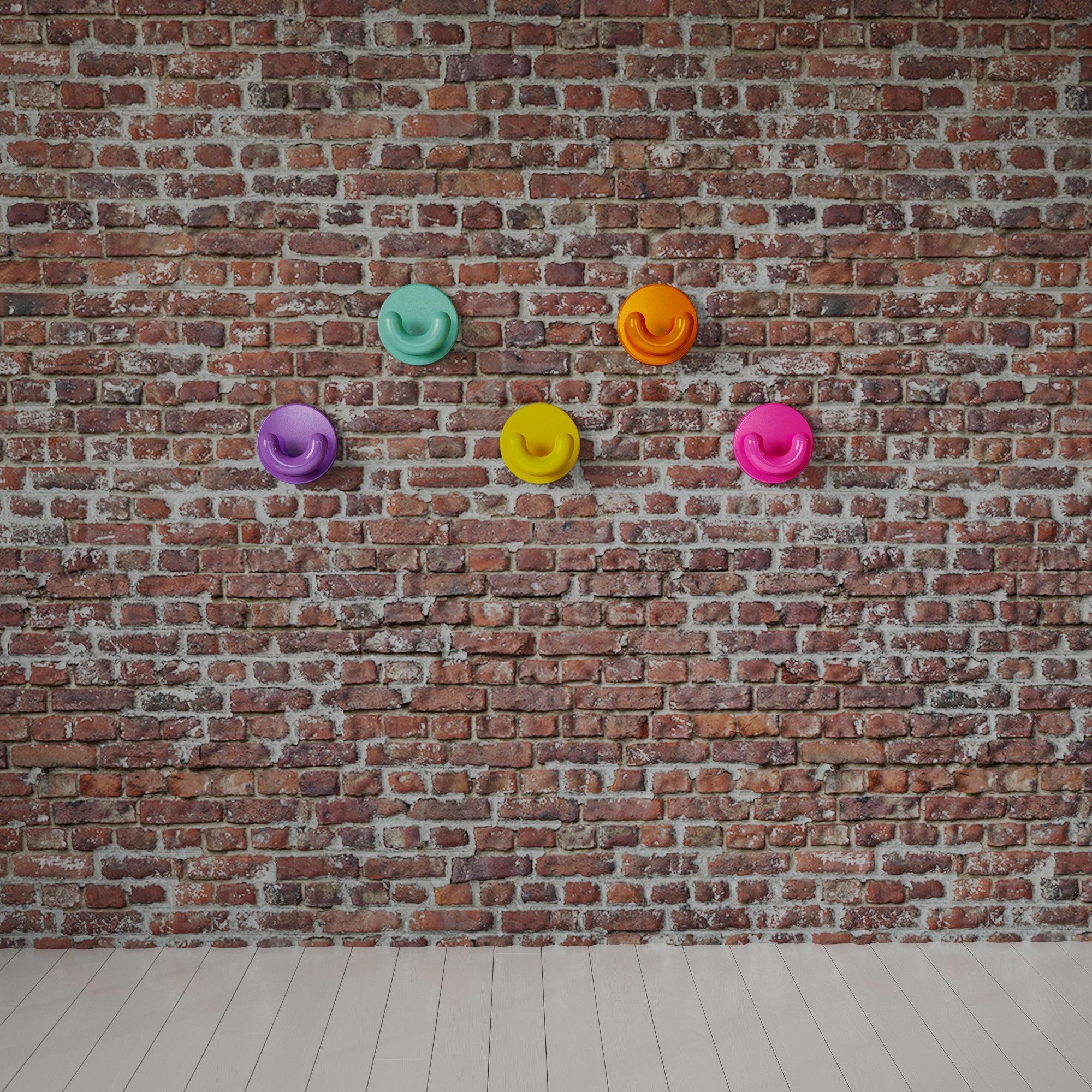 Smilee 5li Renkli Duvar Askılık