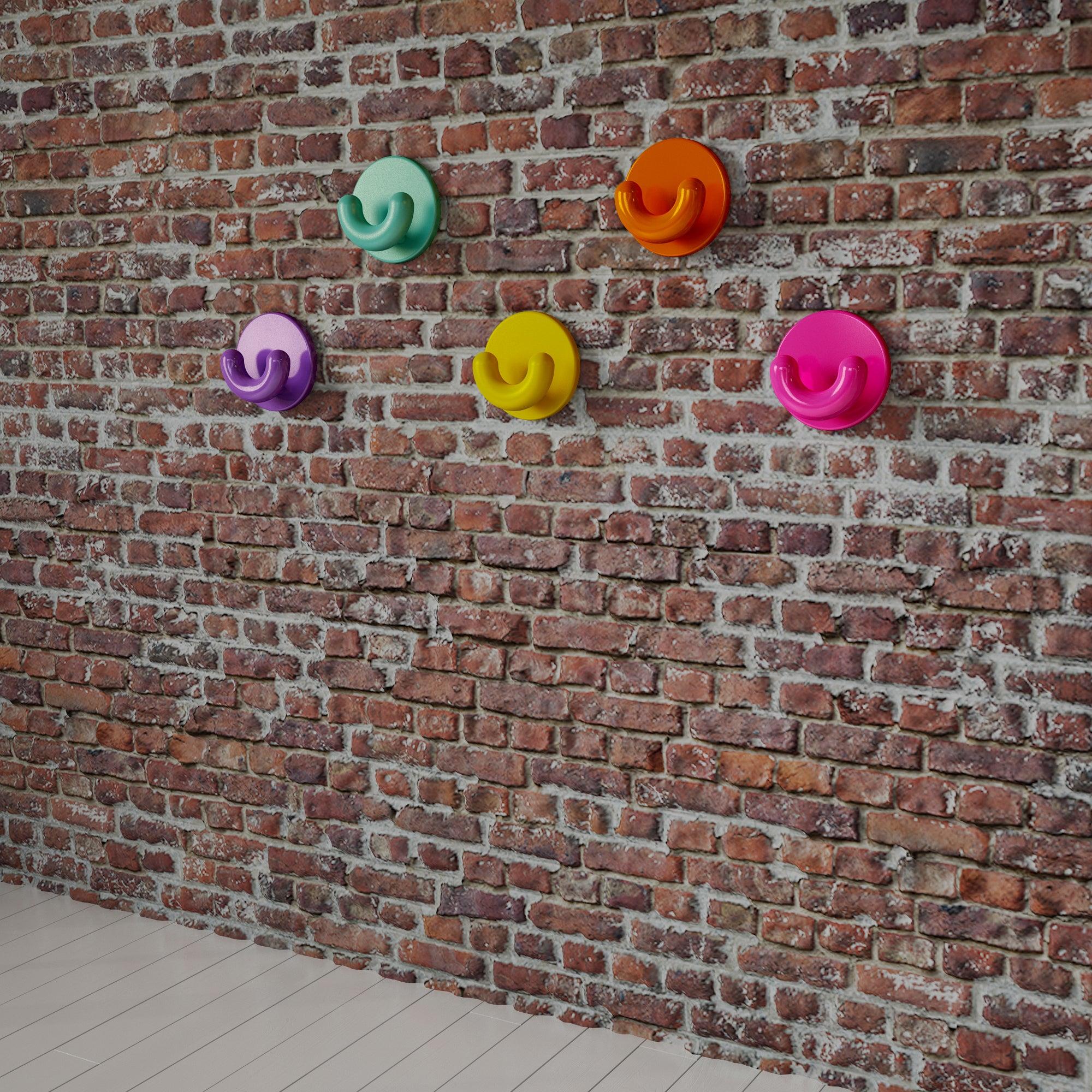 Smilee 5li Renkli Duvar Askılık