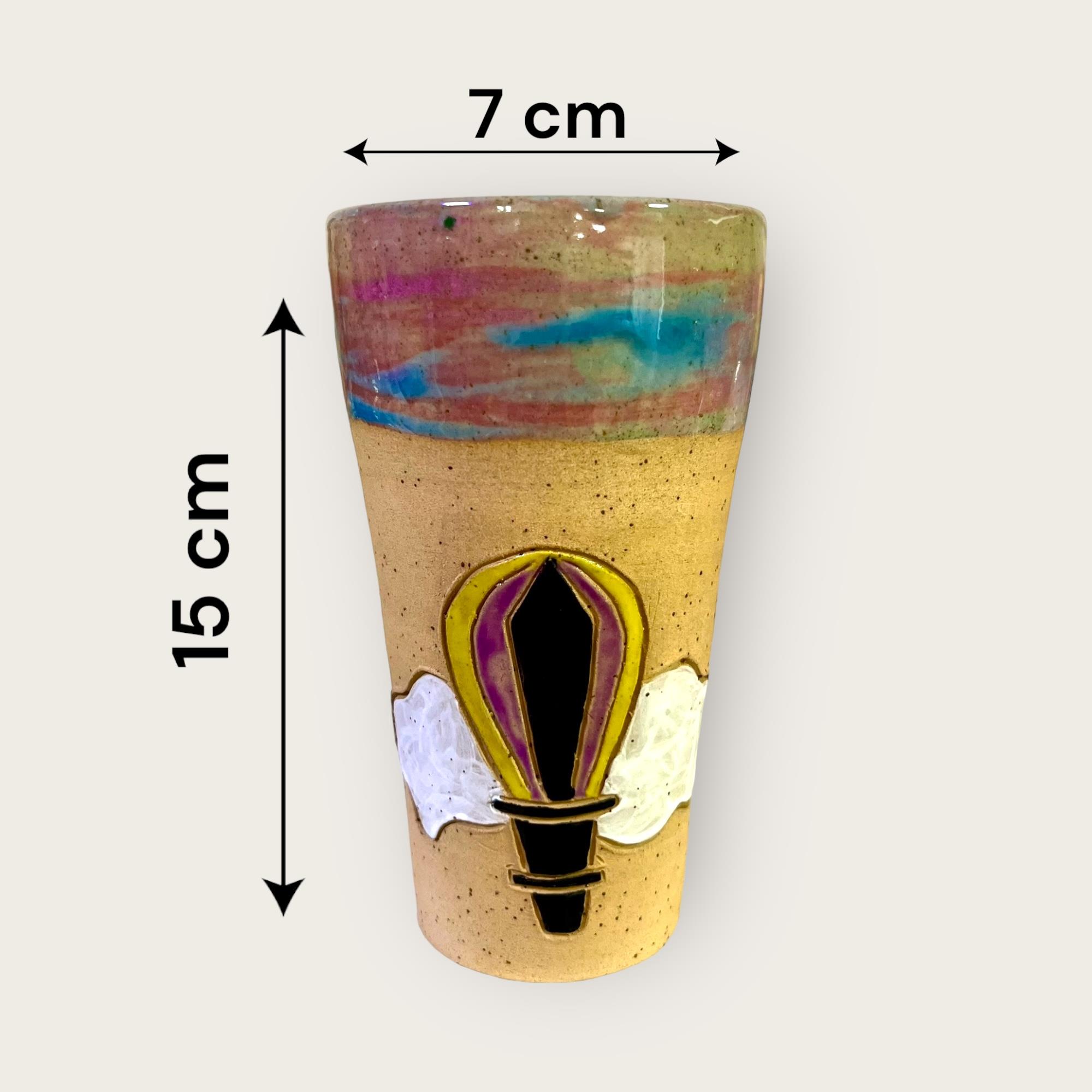 Stoneware Balon Figürlü Bardak