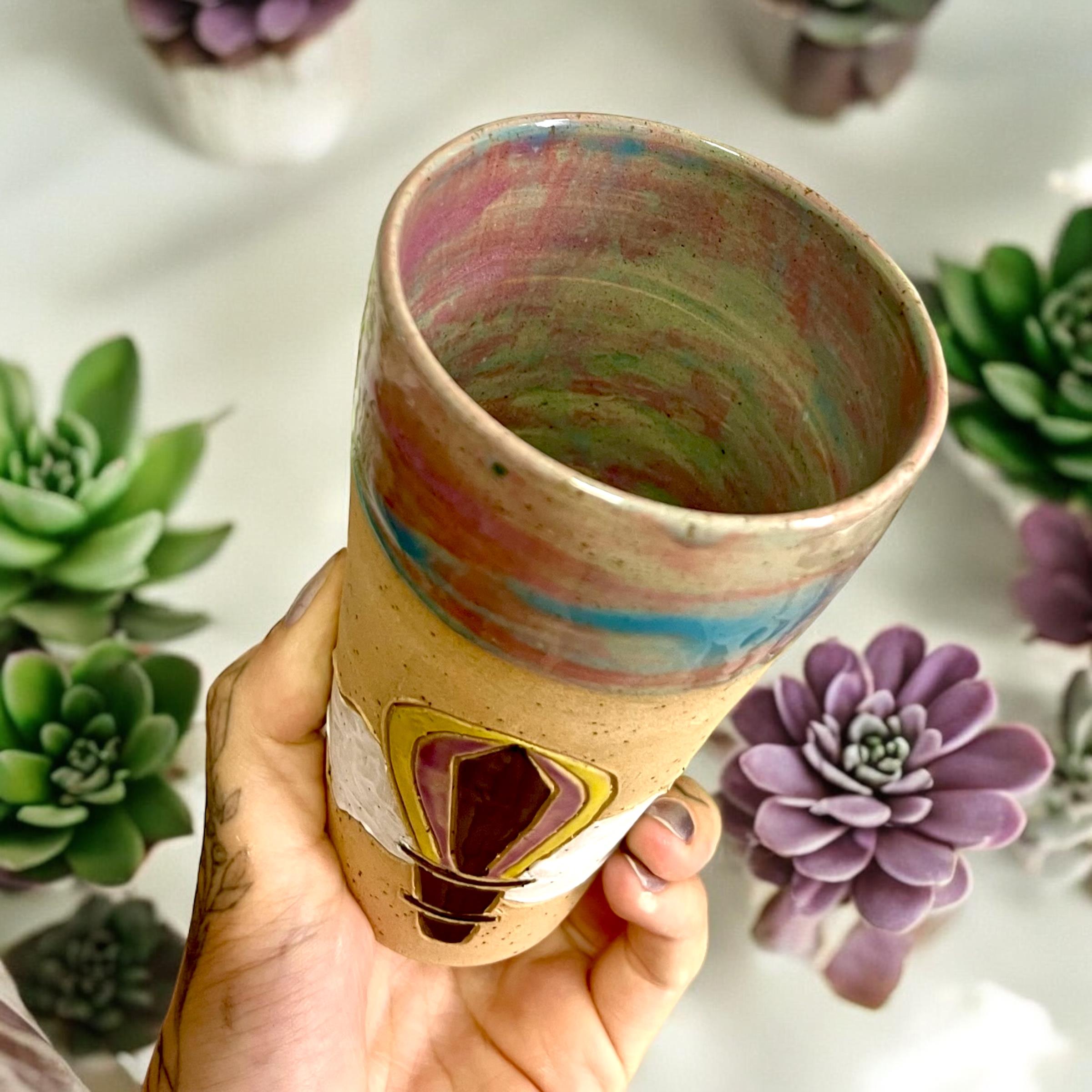 Stoneware Balon Figürlü Bardak