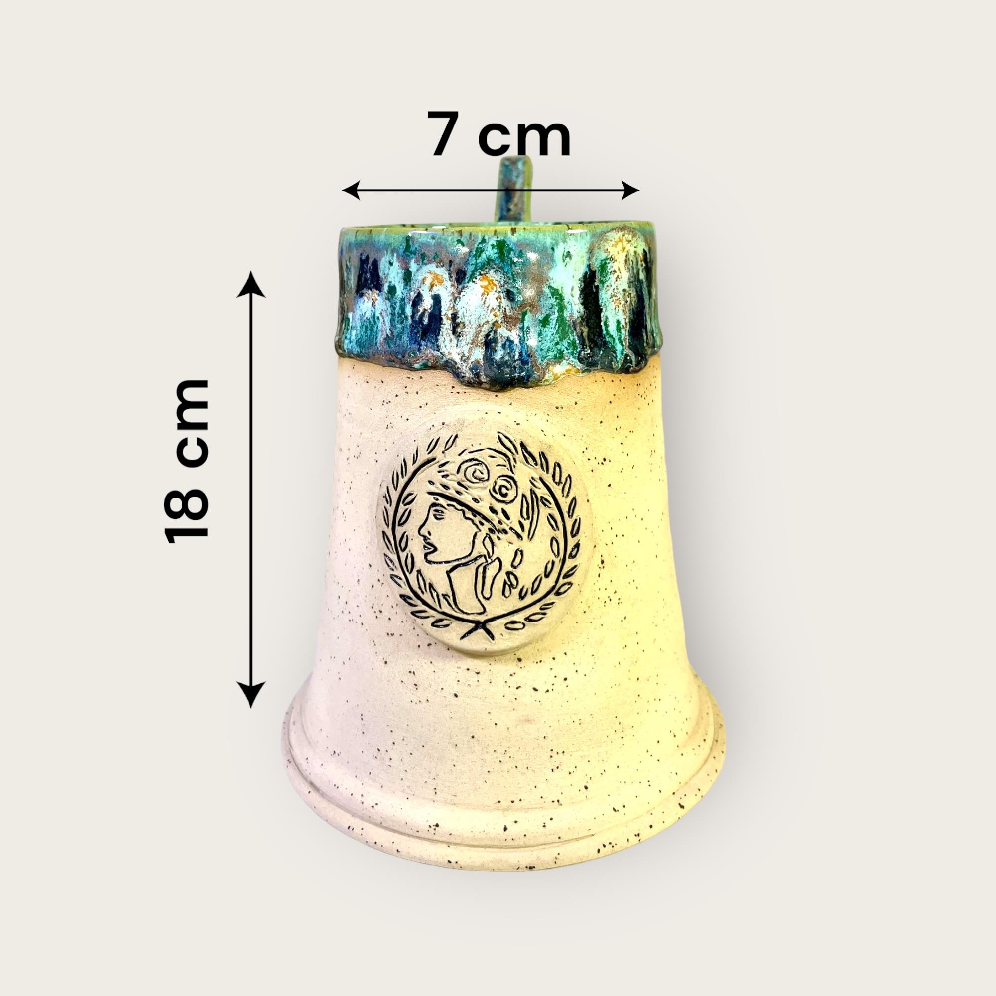 Stoneware Figürlü Bira Bardağı