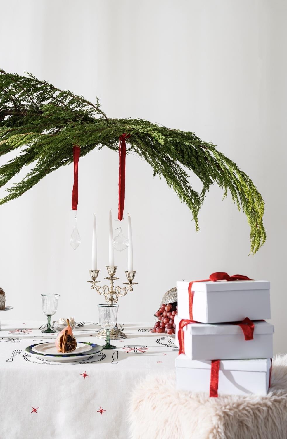 Table Setting Christmas Masa Örtüsü