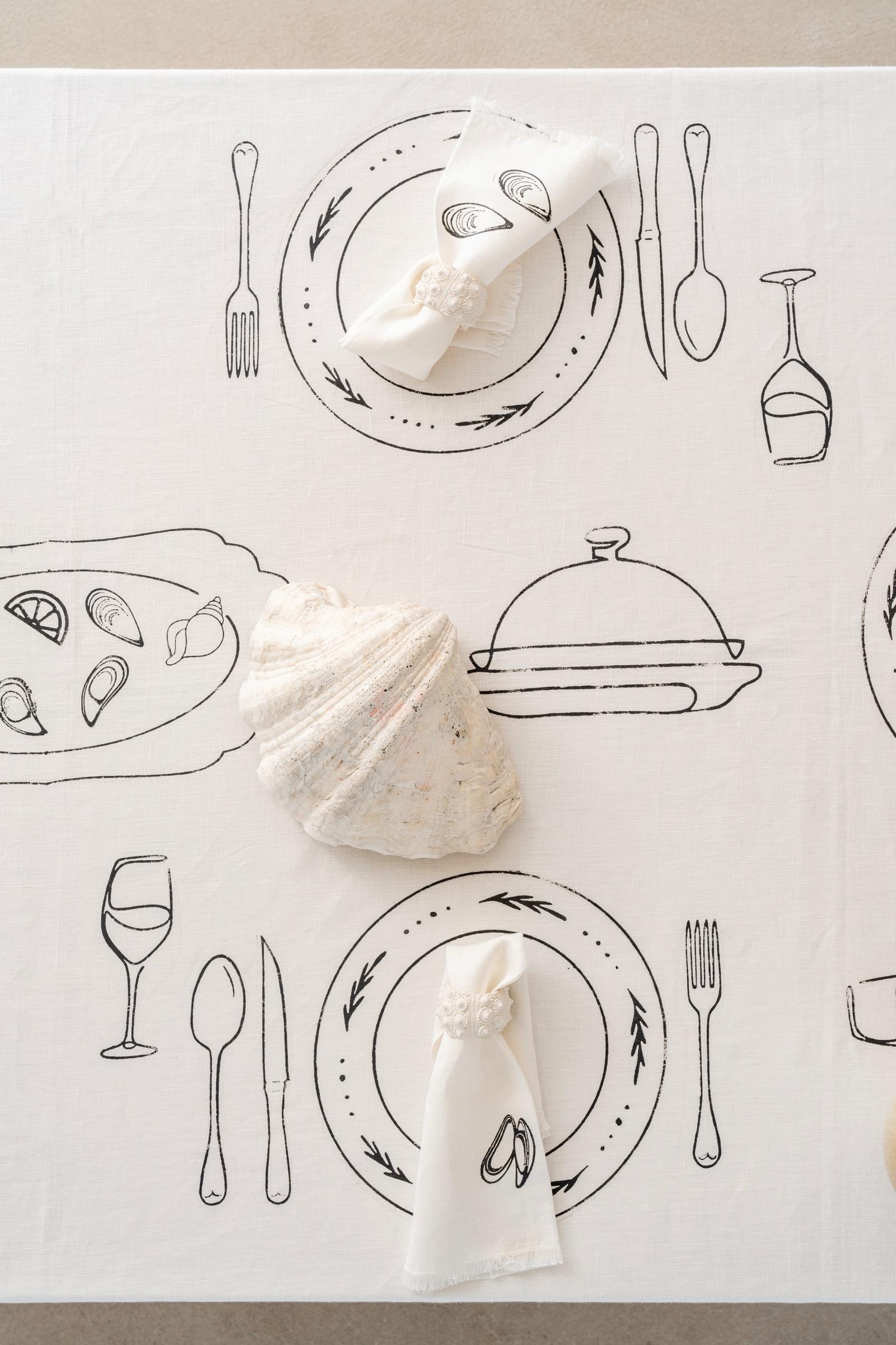 Table Setting Seafood 4lü Peçete Takımı