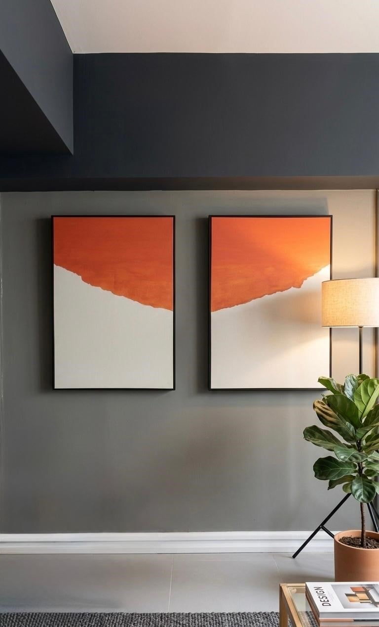 Turuncu Denge El Yapımı Tablo