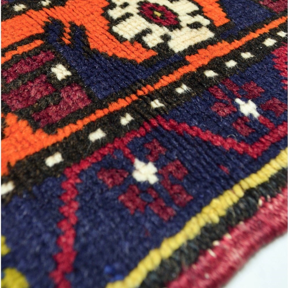 Vintage Niğde El Dokuma Halısı, Madalyon ve Çiçek Motifli 110x190 cm