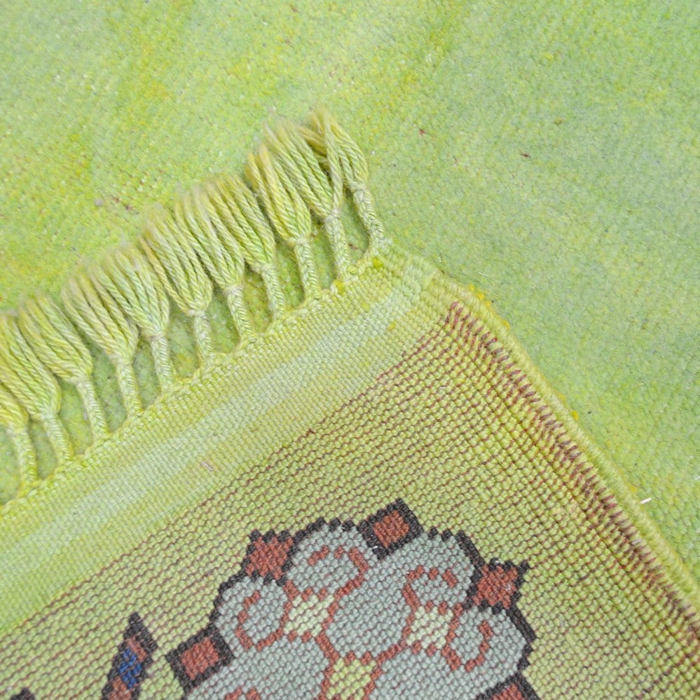 Yeşil Renk Vintage Türkmen Yörük Halısı 170x200 cm