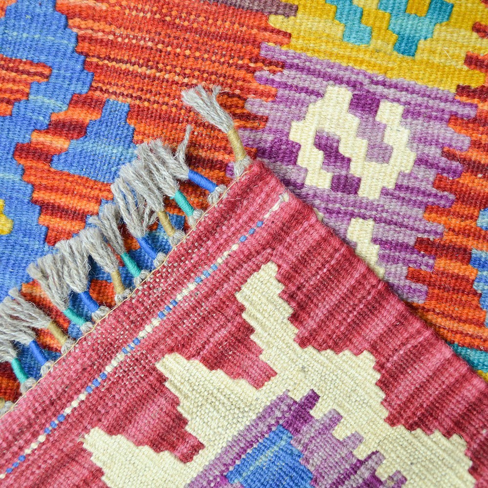 Yünden El Dokuma Afgan Kilim 125x175 cm