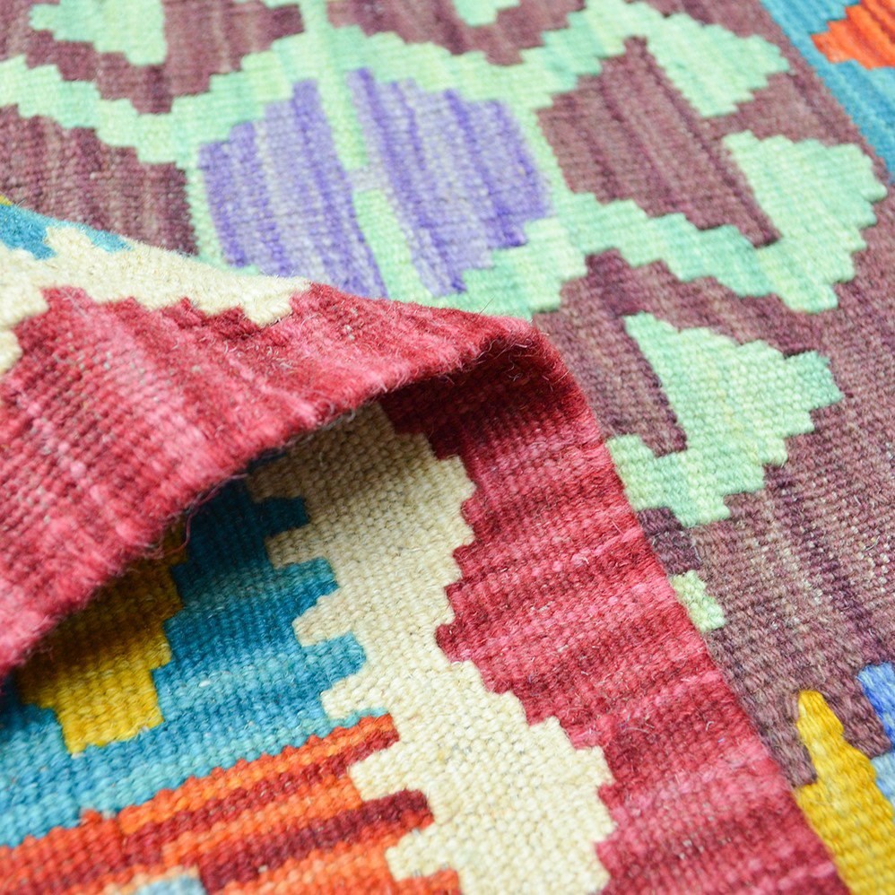 Yünden El Dokuma Afgan Kilim 125x175 cm