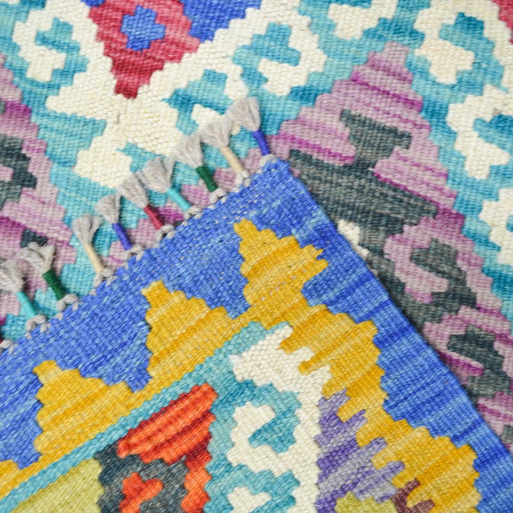 Yünden El Dokuma Afgan Kilim 125x190 cm